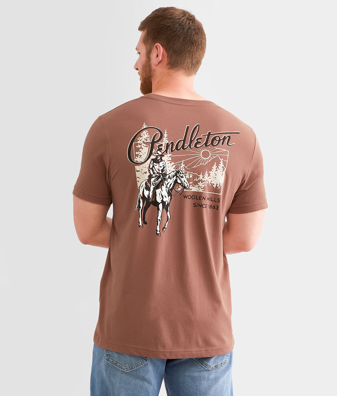 Pendleton Westward Trail T-Shirt - Men's T-Shirts in Chestnut