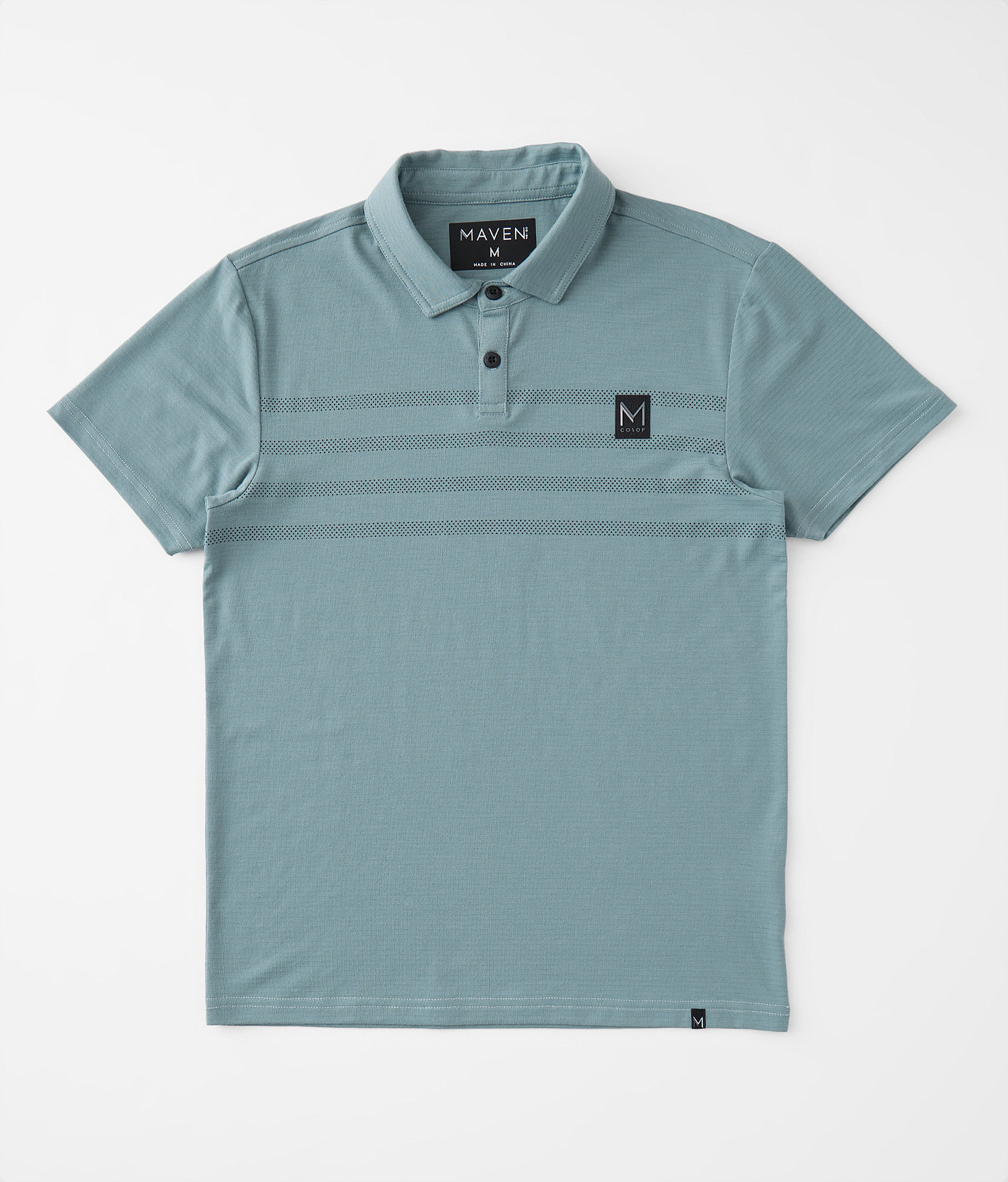Boys - Maven Co-op Essential Performance Stretch Polo - Boy's Polos in Dusty Teal