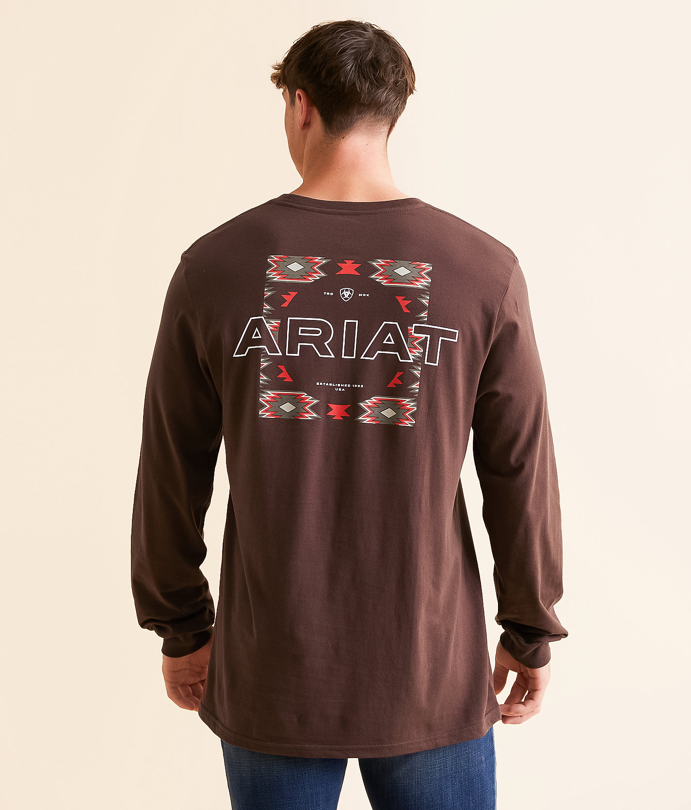 Ariat Southwestern Open Square T-Shirt - Men's T-Shirts in Puce