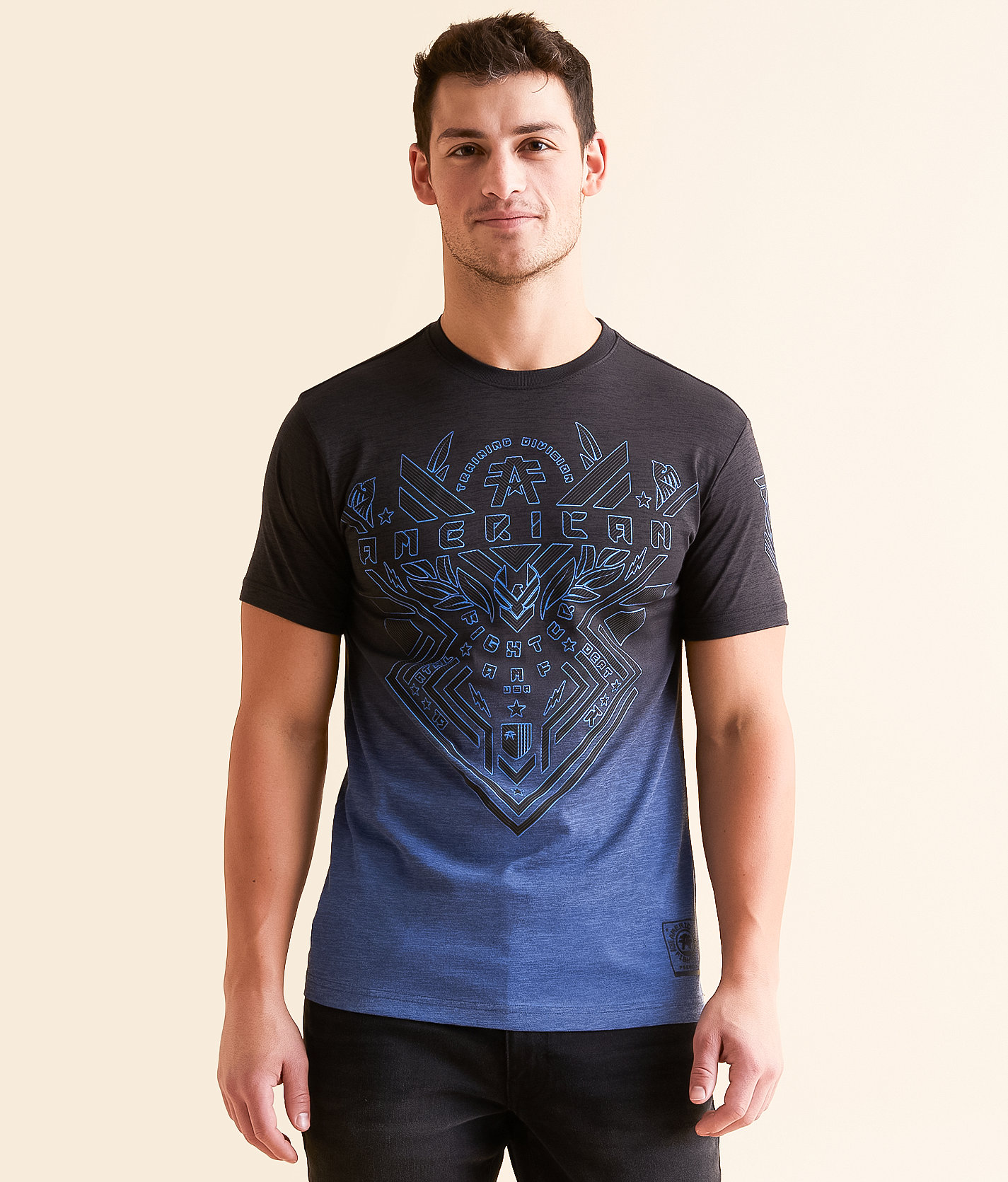 American Fighter Del Rosa T-Shirt - Men's T-Shirts in Pitch Black Multi