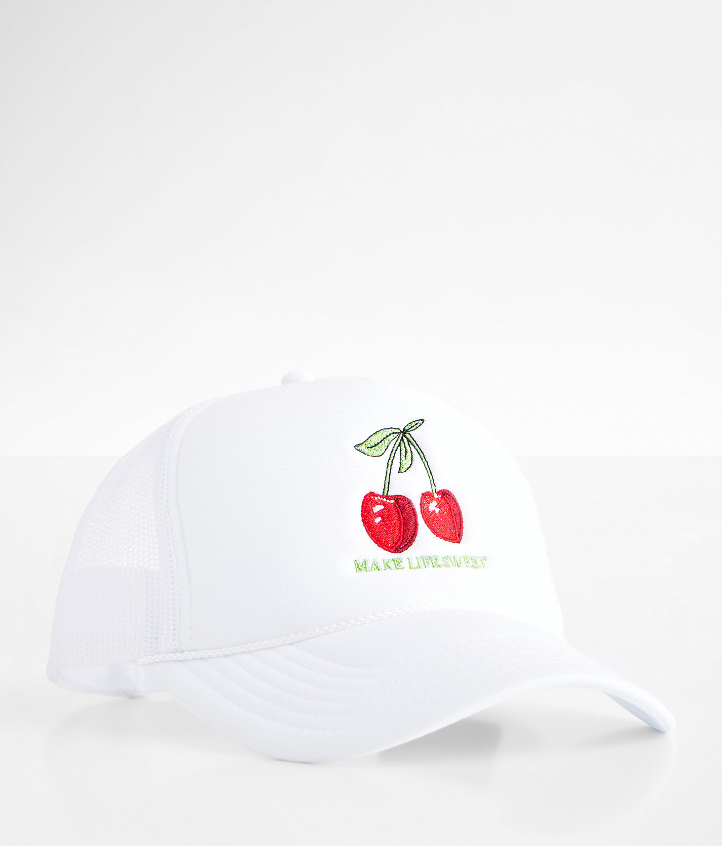 MADLEY. Make Life Sweet Trucker Hat - Women's Hats in White
