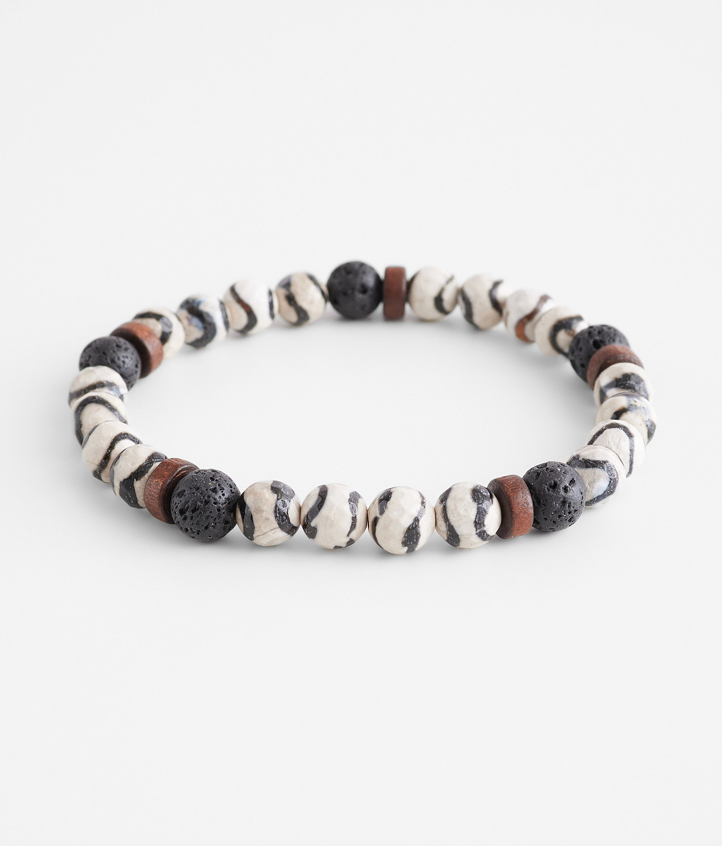 BKE Lava Bead Bracelet - Men's Jewelry in Black