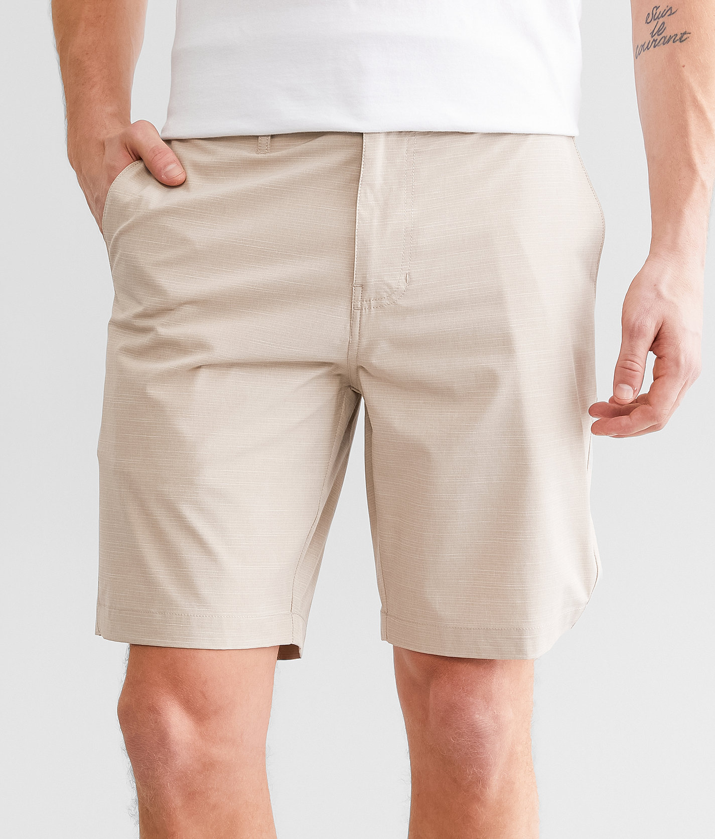Maven Co-op Essential Performance Stretch Short - Men's Shorts in Light Khaki