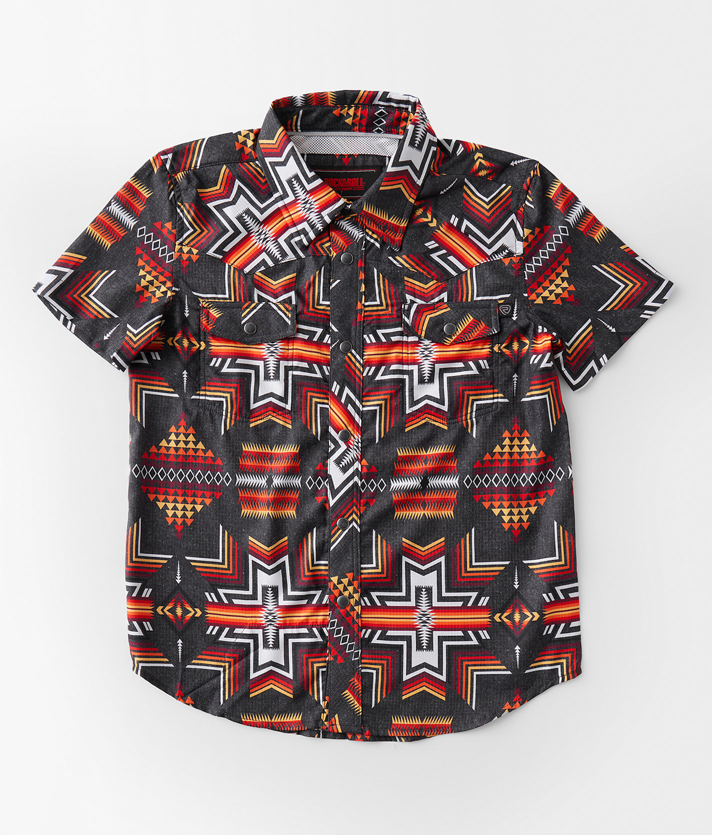 Boys - Rock & Roll Denim Tek Aztec Shirt - Boy's Shirts in Black