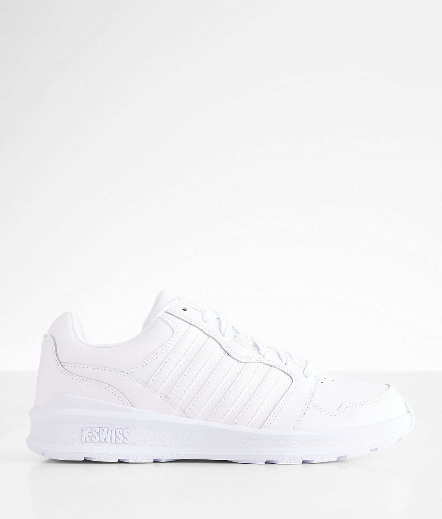 K-Swiss Rival Trainer Leather Sneaker - Men's Shoes in White White Vapor Blue