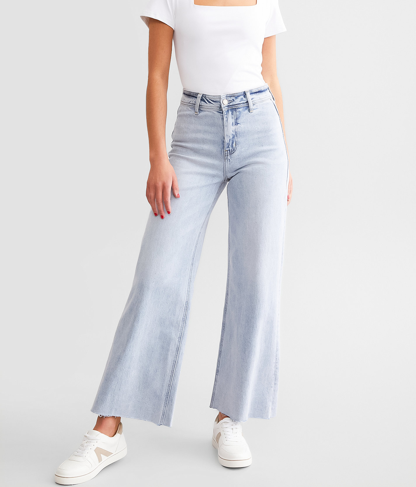 VERVET Olivia Wide Leg Stretch Jean - Women's Jeans in Les Deux