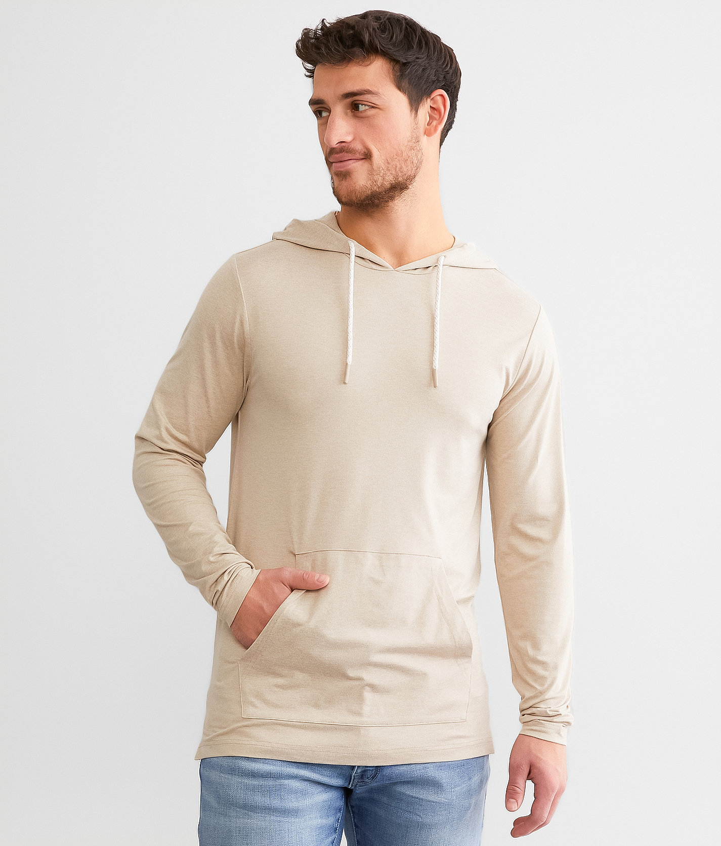 BKE Garstang Prima Performance Hoodie - Men's Sweatshirts in Feather Grey