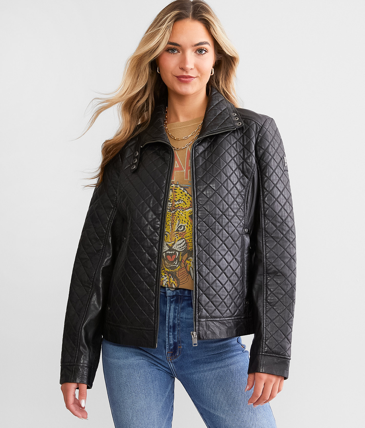 Mauritius Breana Quilted Leather Jacket - Women's Coats & Jackets in Black