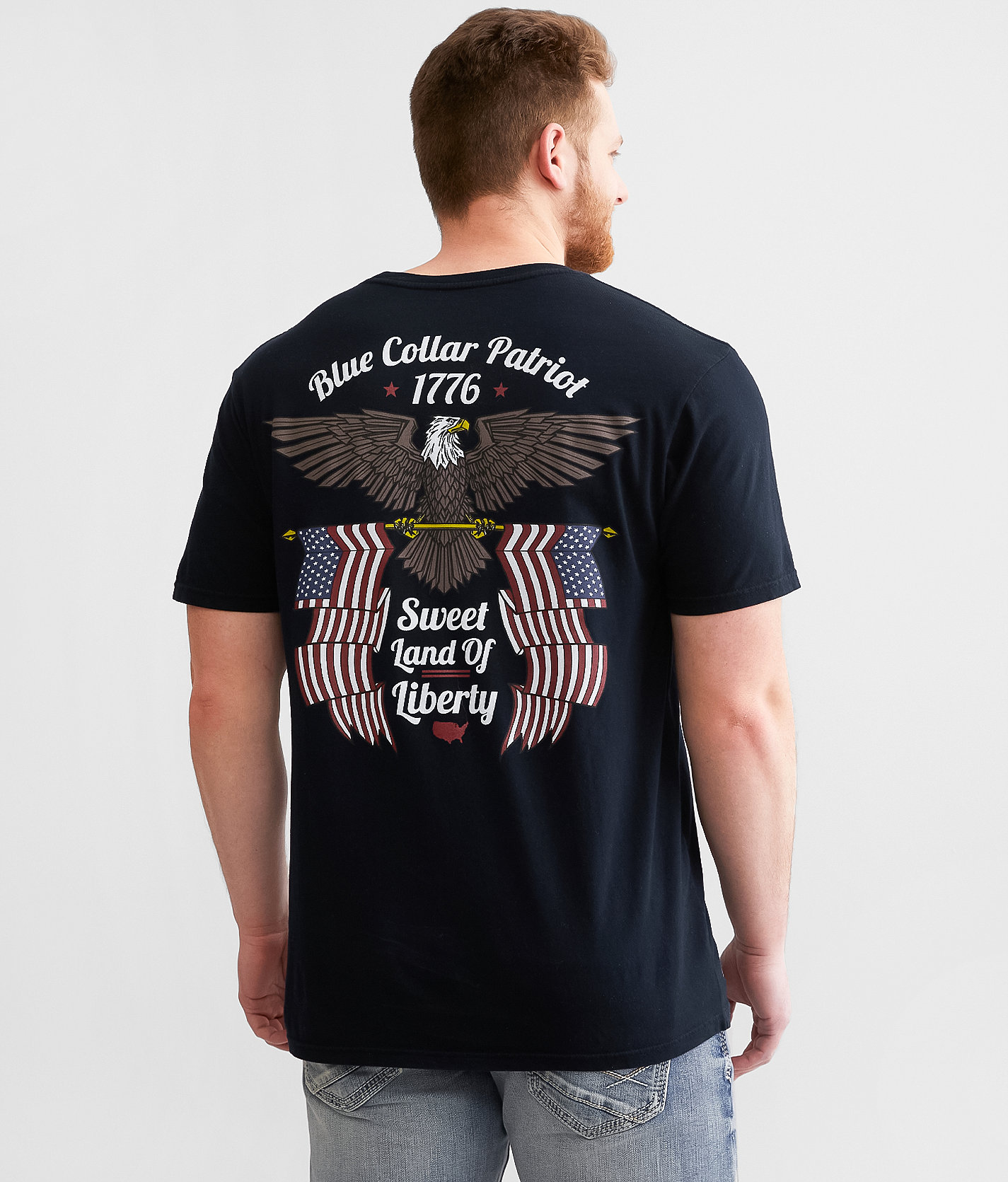 Howitzer Blue Collar Eagle T-Shirt - Men's T-Shirts in Obsidian