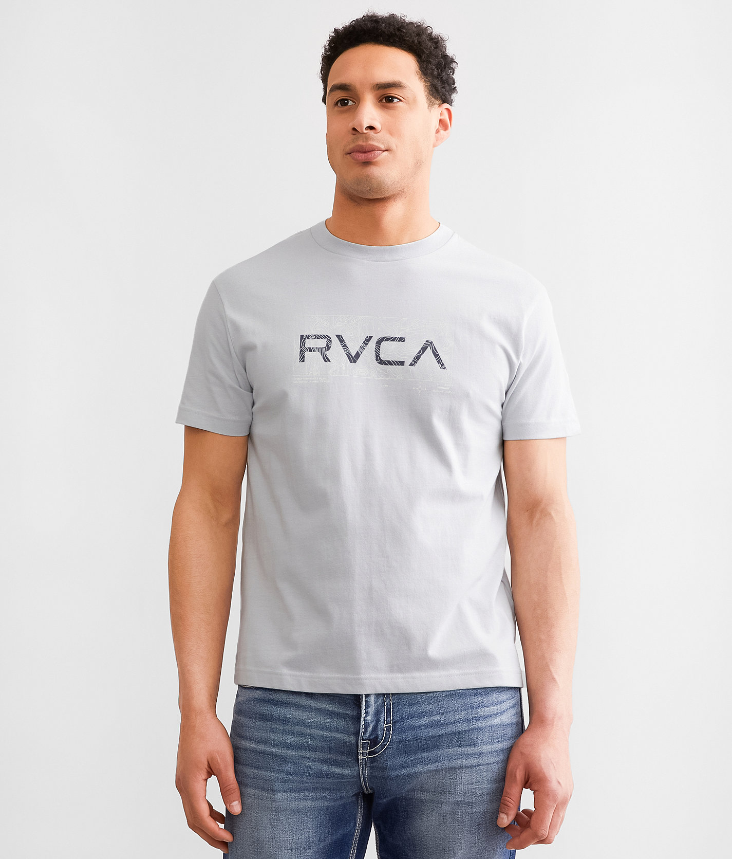 RVCA Big Topo T-Shirt - Men's T-Shirts in Grey Dawn