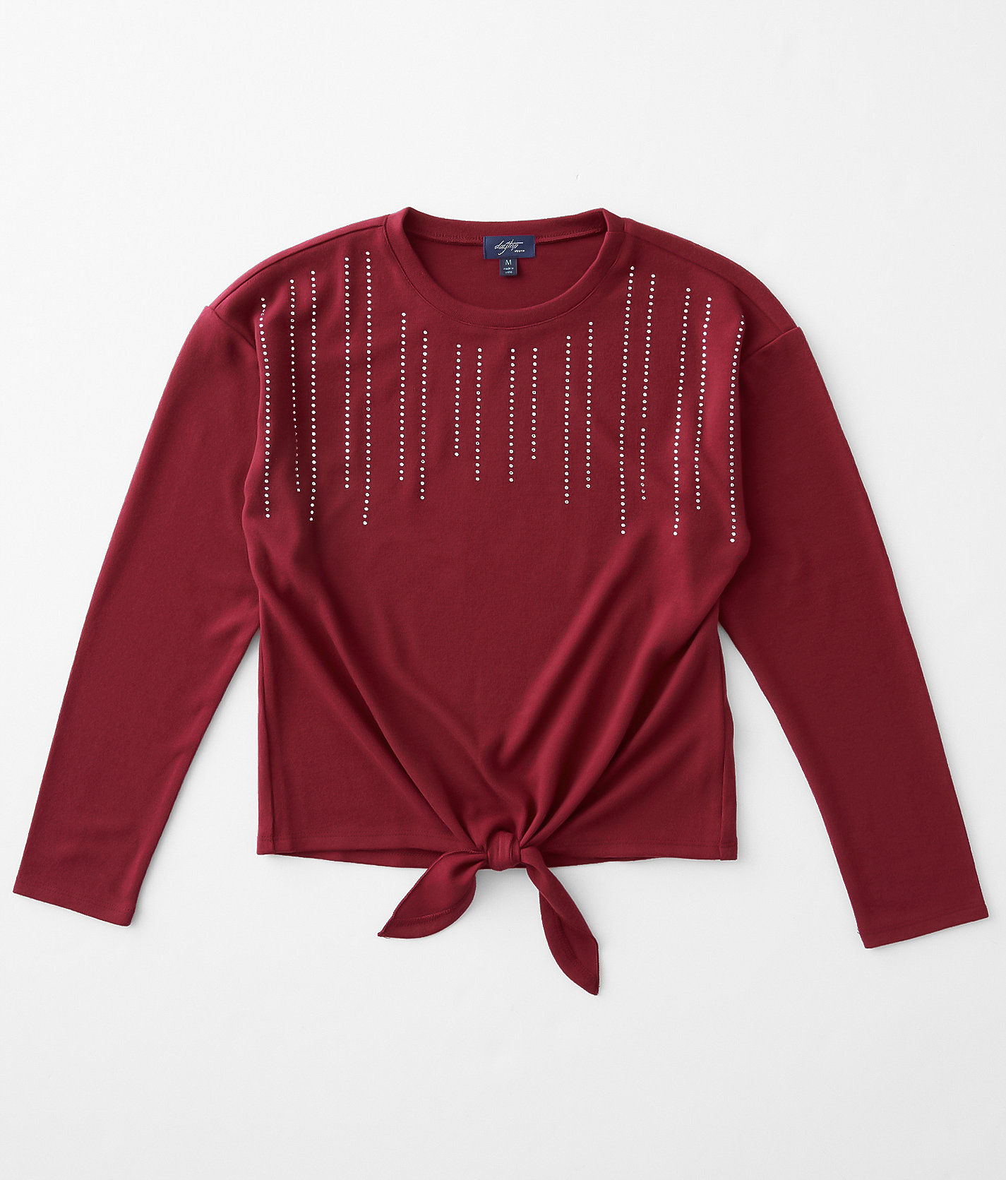 Girls - Daytrip Rhinestone Top - Girl's Shirts & Blouses in Burgundy