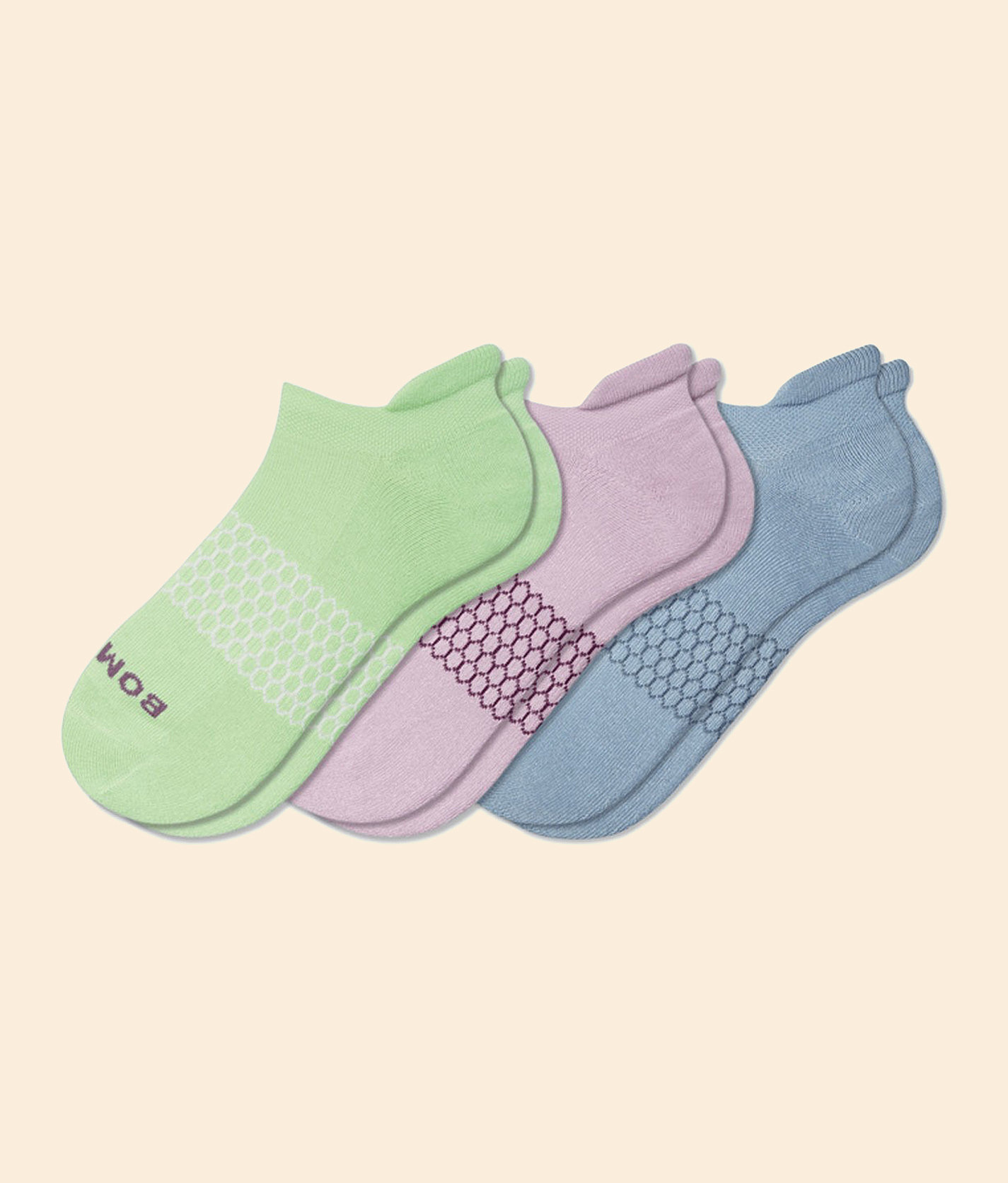 Bombas® 3 Pack Ankle Socks - Women's Socks in Mint Lavender Light Blue