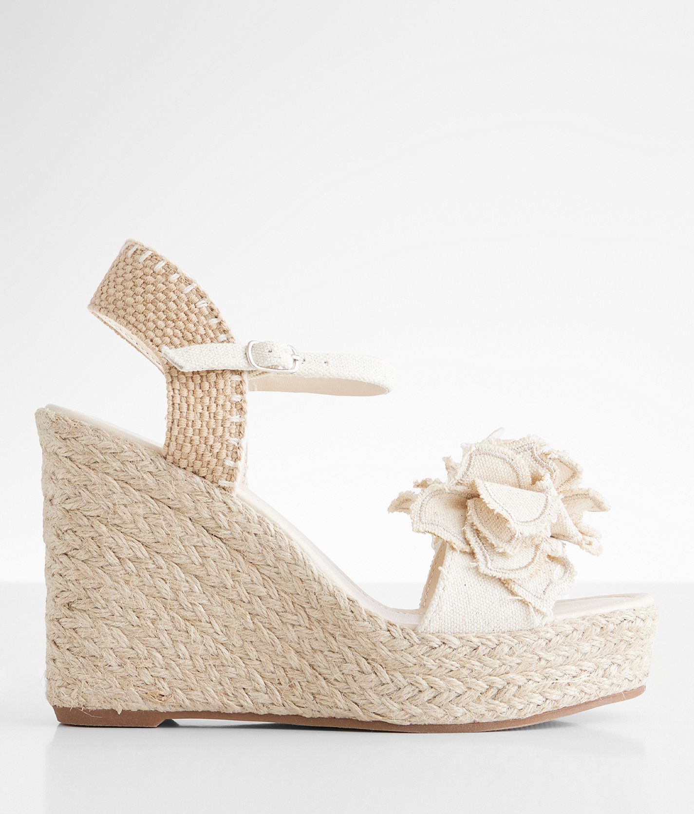 Madden Girl Nala Rosette Espadrille Wedge Sandal - Women's Shoes in Oatmeal
