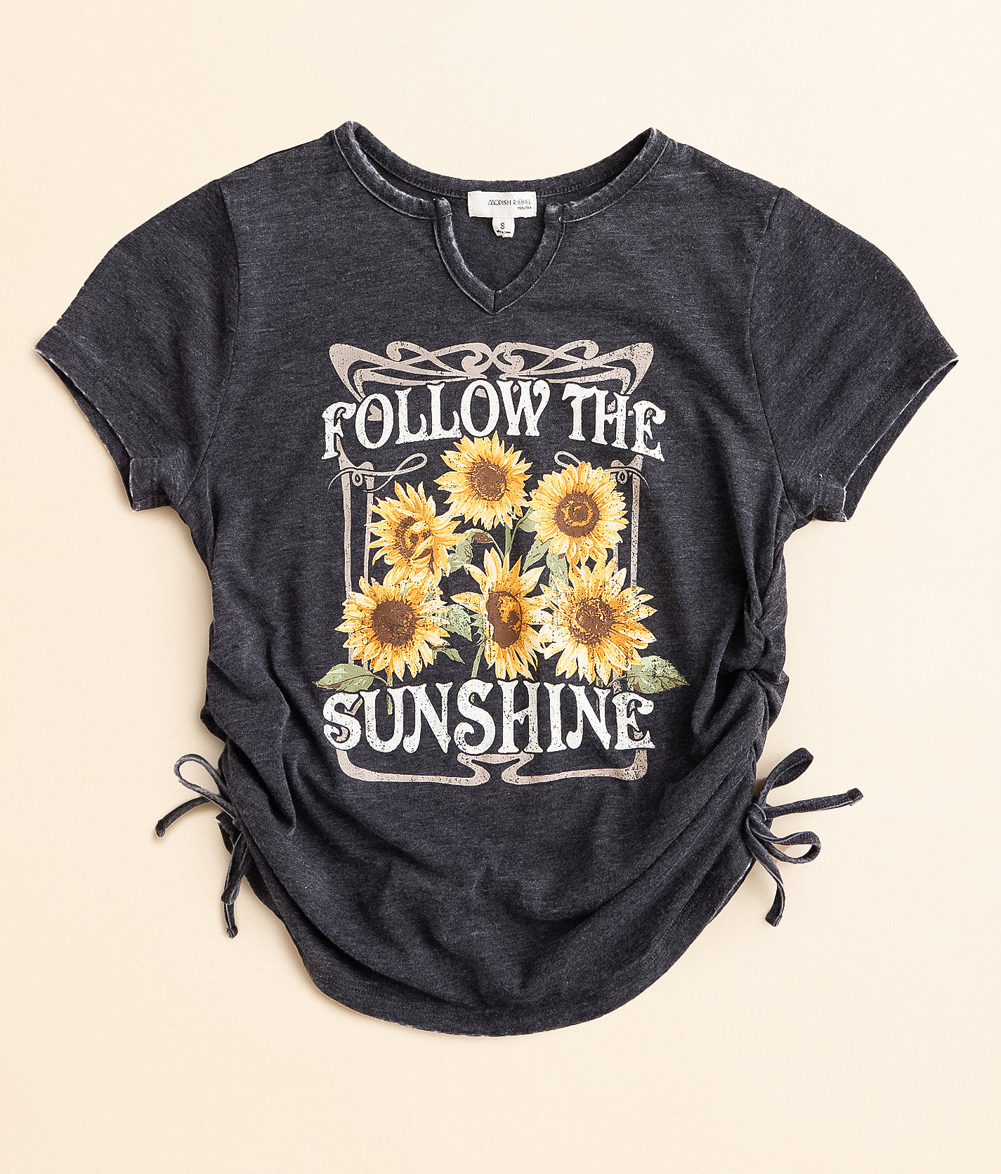 Girls - Modish Rebel Follow The Sunshine T-Shirt - Girl's T-Shirts in Obsidian