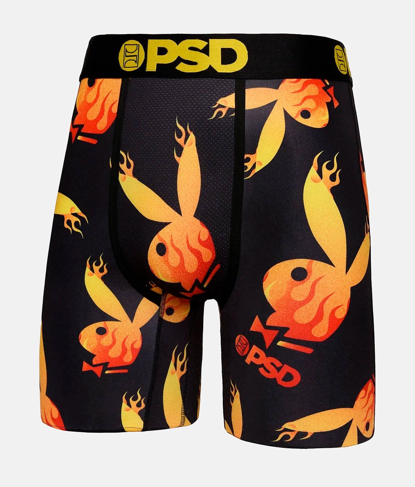 PSD Playboy Flames Stretch Boxer Briefs - Men's Boxer Briefs in Multi