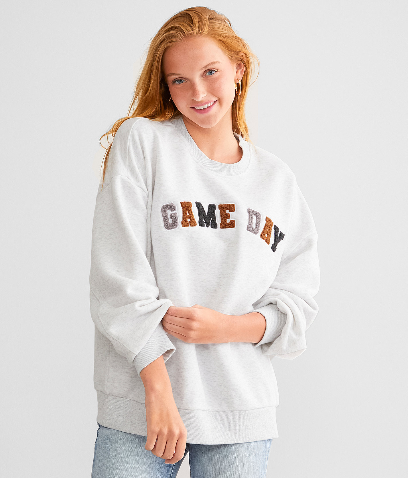 Z Lounge Game Day Pullover - Women's Sweatshirts in Light Heather Grey