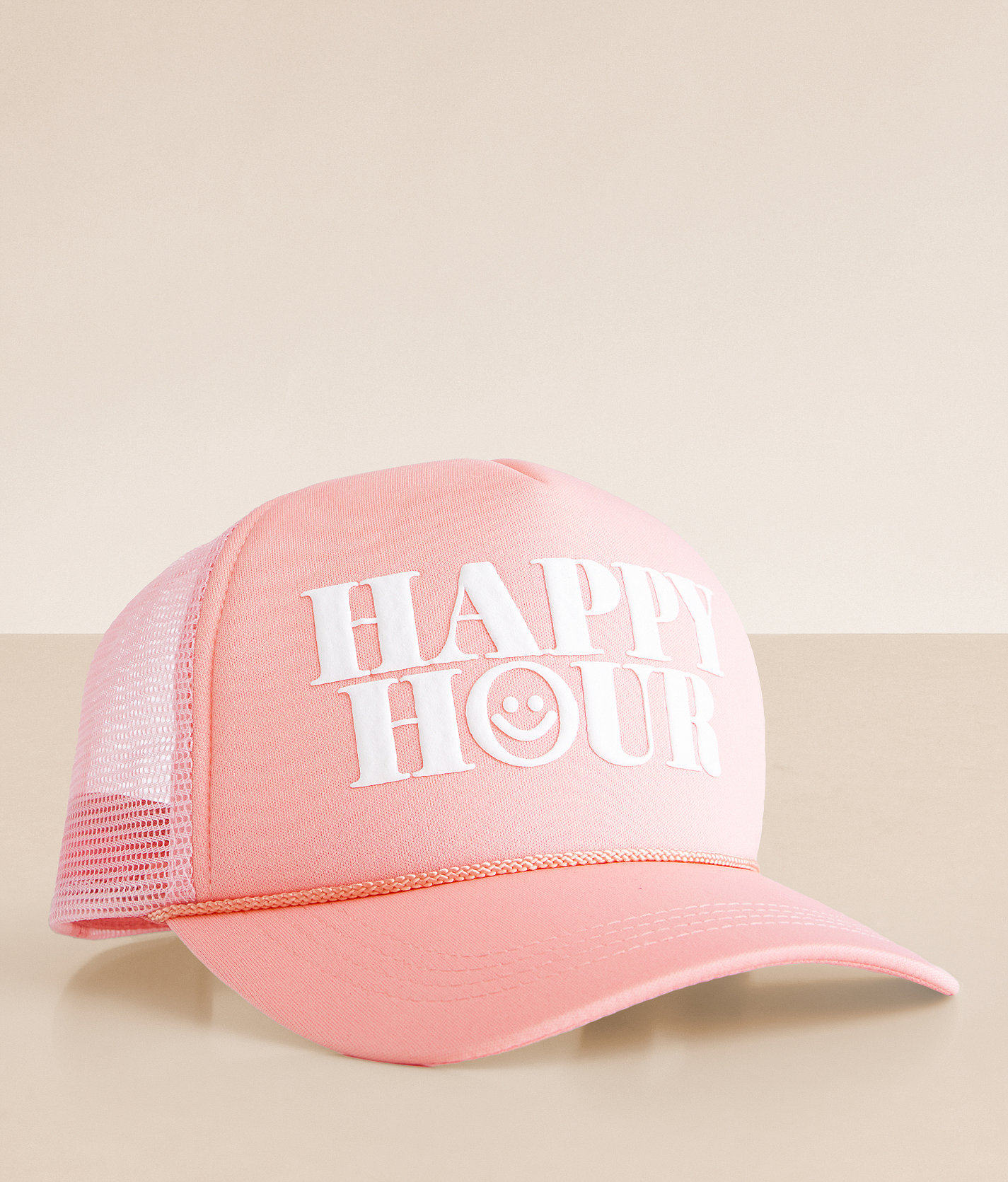 David & Young Happy Hour Trucker Hat - Women's Hats in Blush