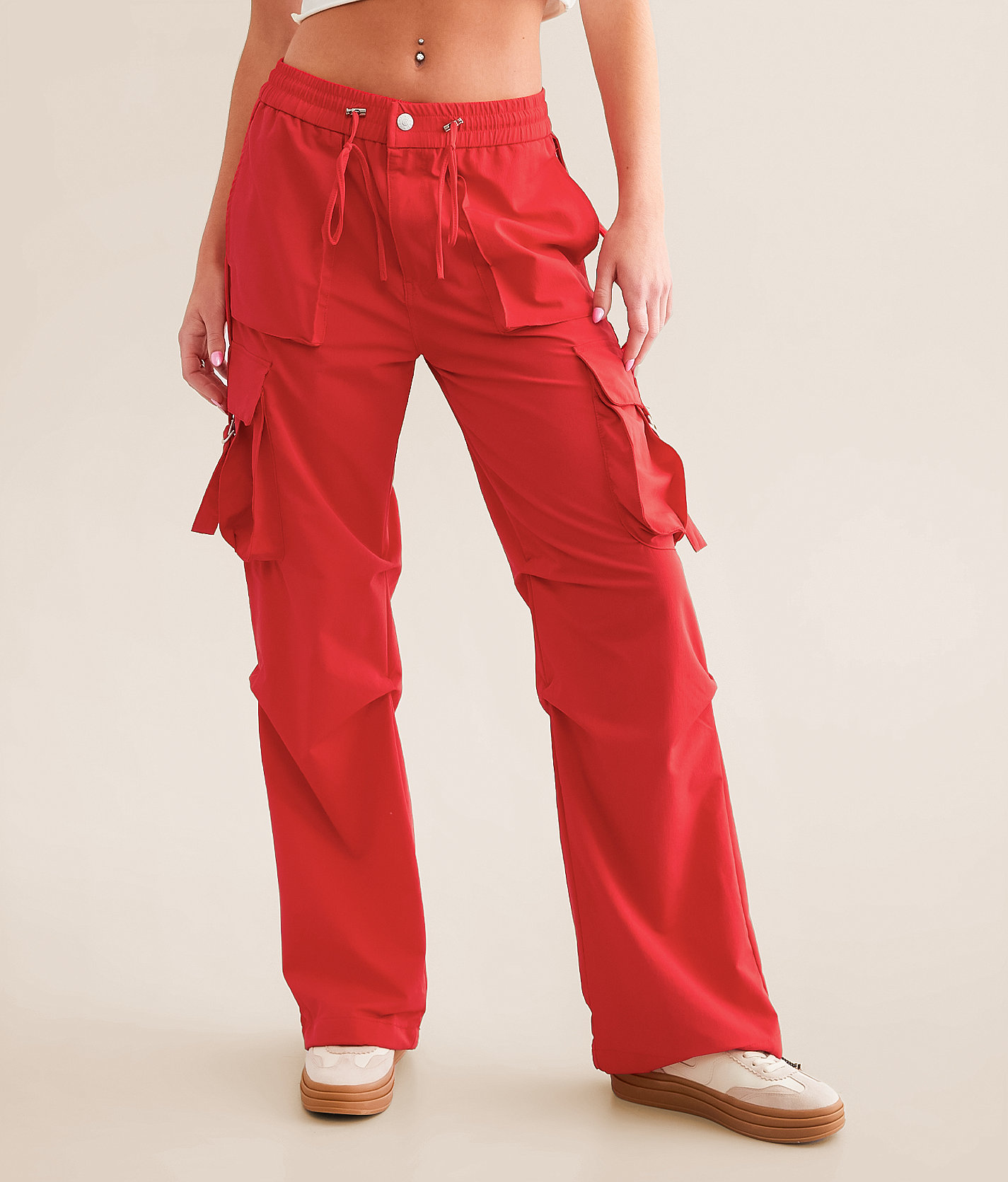 Vibrant M.I.U. Cargo Stretch Pant - Women's Pants in Red