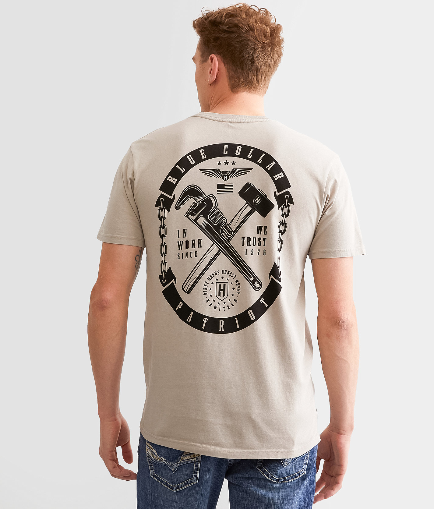 Howitzer Monkey Wrench T-Shirt - Men's T-Shirts in Chateau Grey