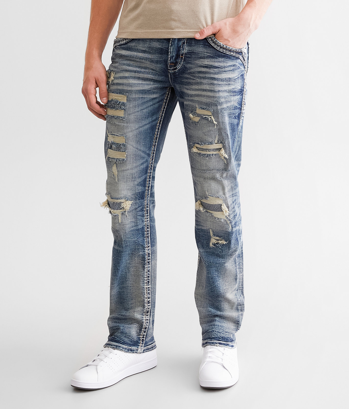 Rock Revival Cayden Straight Stretch Jean - Men's Jeans in Cayden J203
