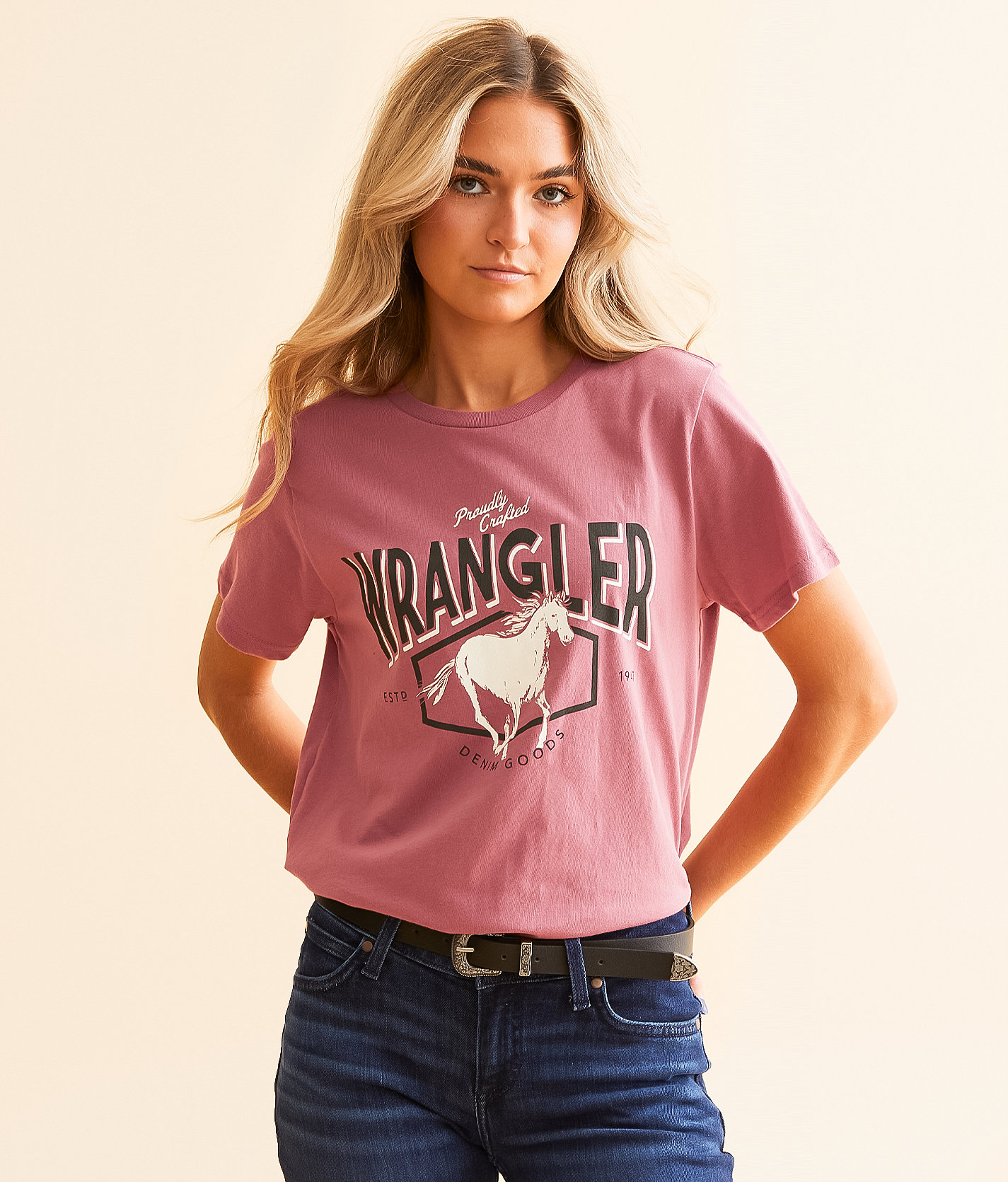Wrangler® Denim Horse T-Shirt - Women's T-Shirts in Mauvewood