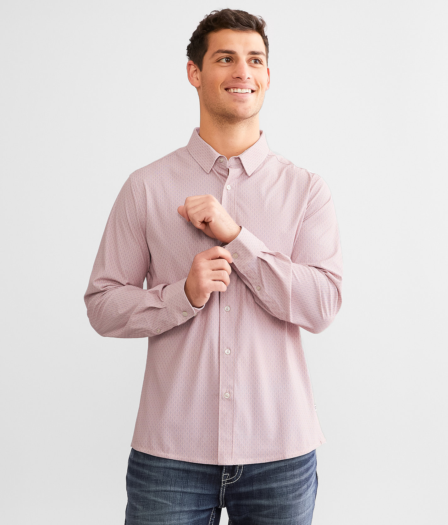 7Diamonds Elias Stretch Shirt - Men's Shirts in Rose
