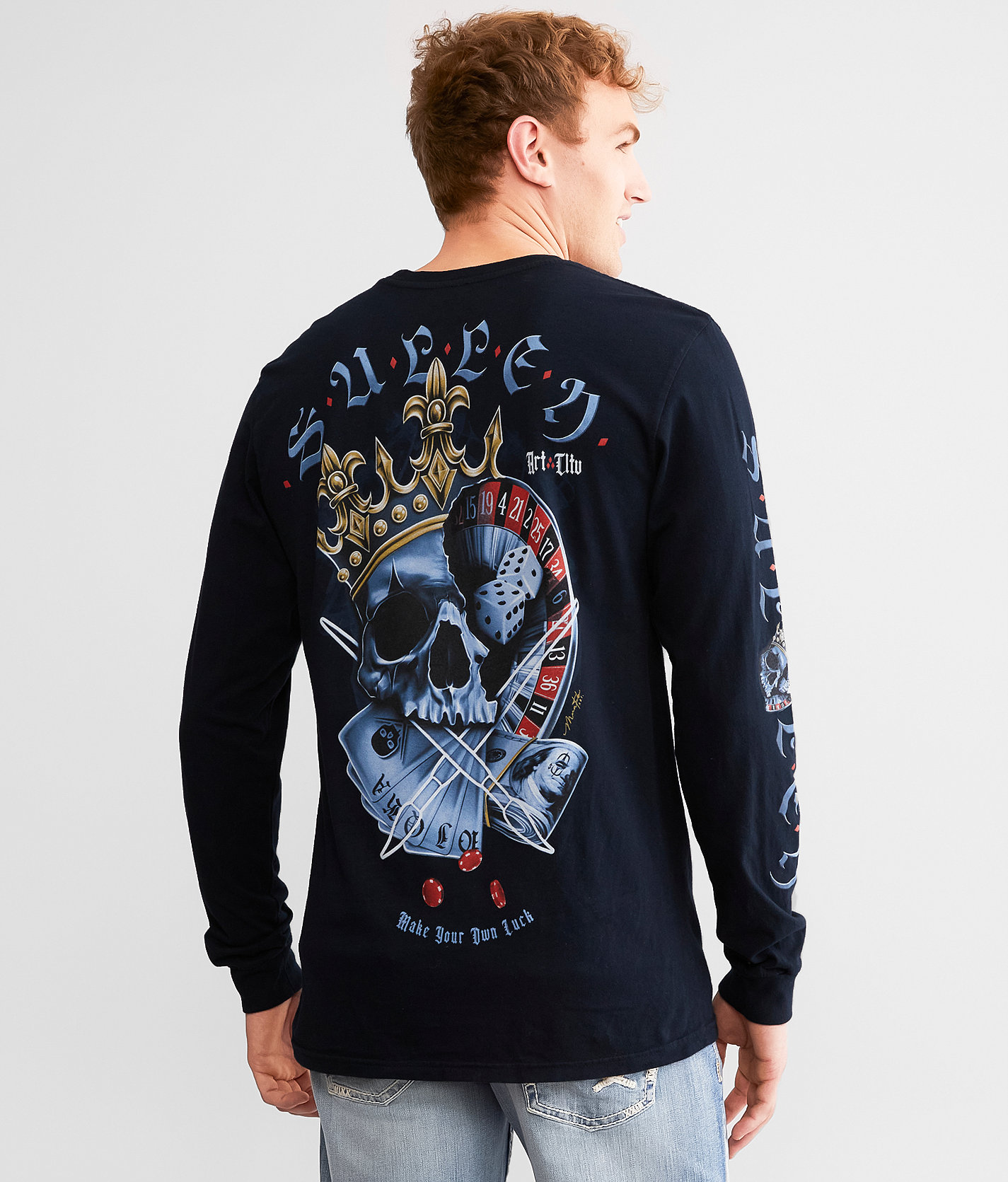 Sullen Make Your Luck T-Shirt - Men's T-Shirts in Obsidian