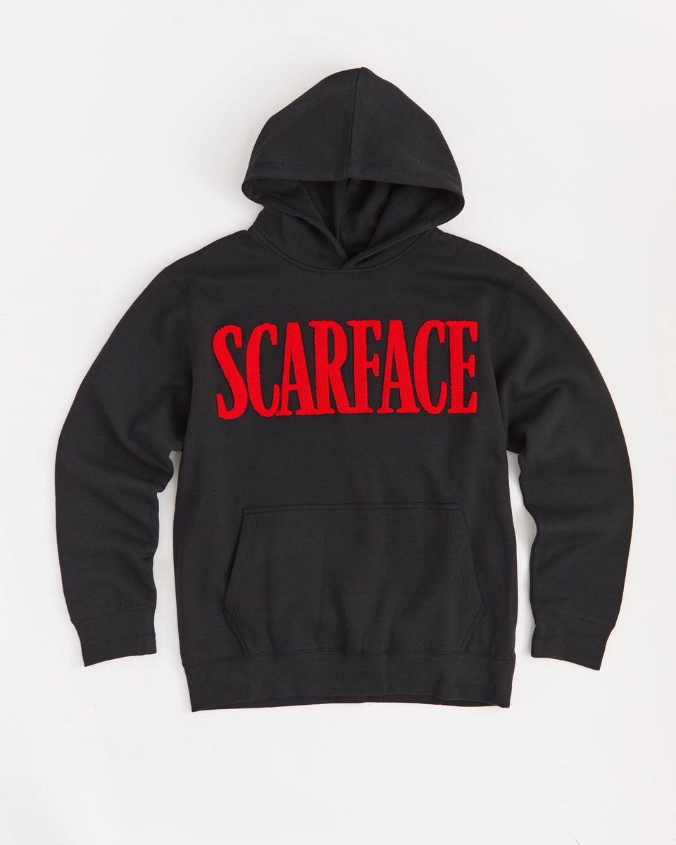 Scarface Chenille Patched Hoodie - Black