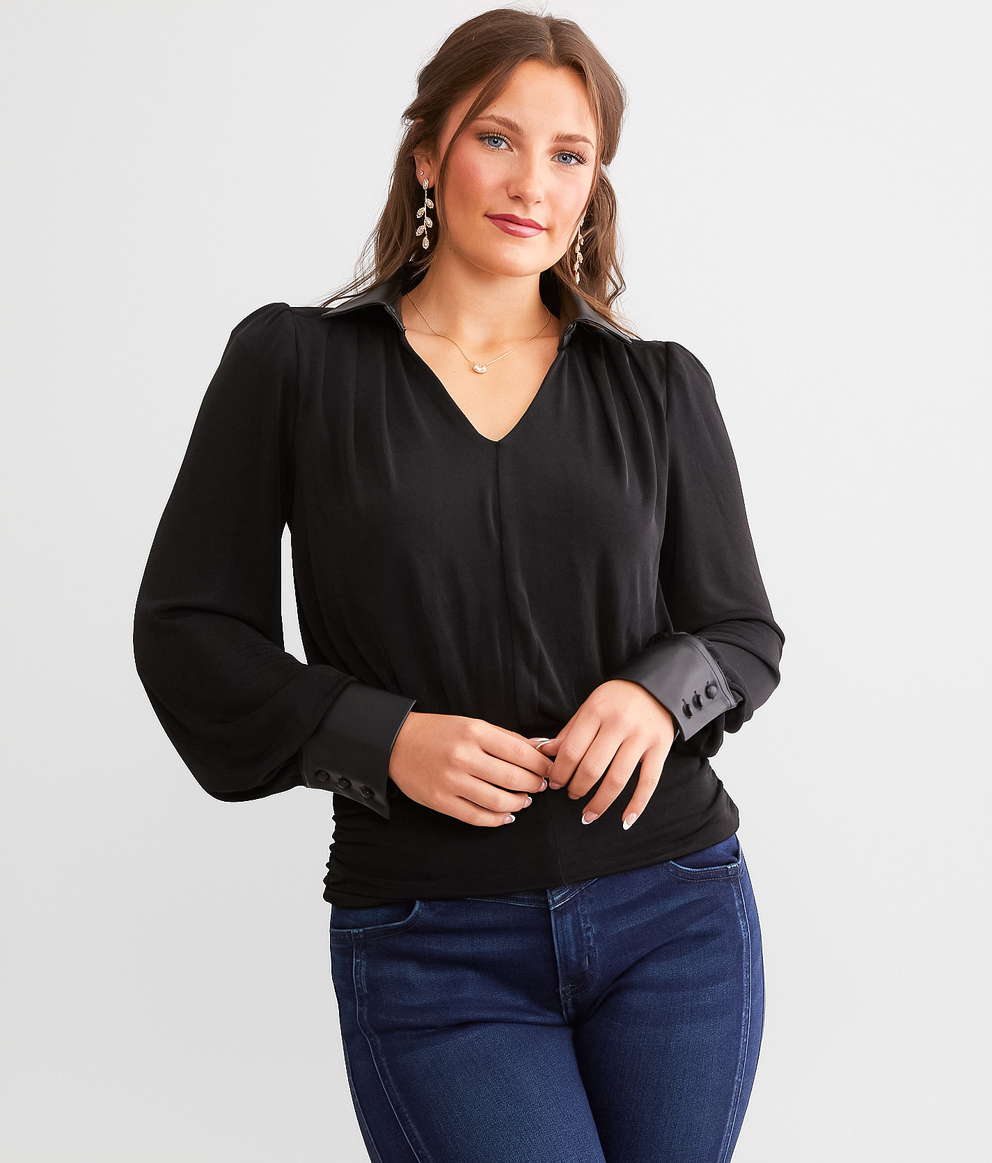 red by BKE Slinky Knit Top - Women's Shirts & Blouses in Black