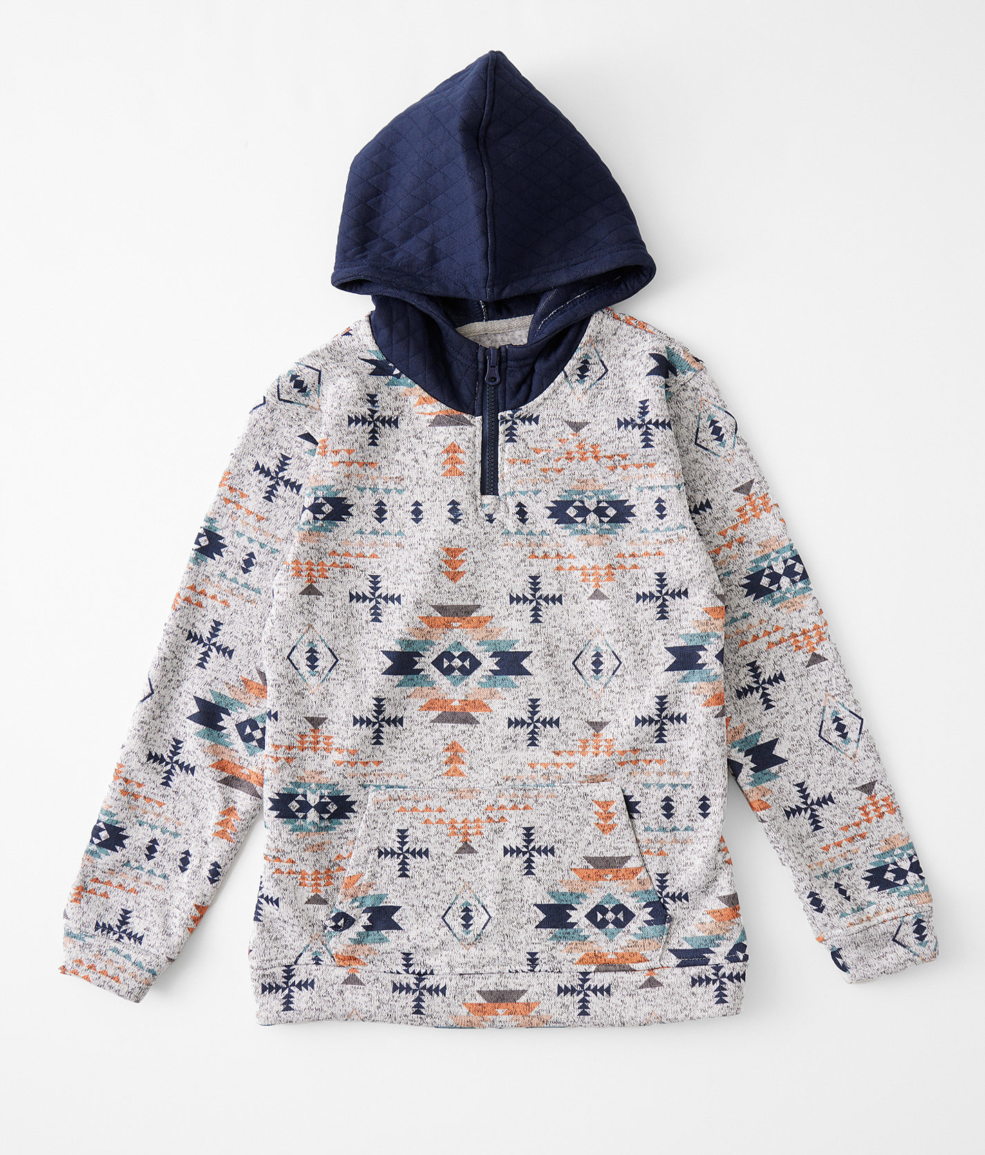 Boys - Departwest Southwest Quarter Zip Hooded Sweatshirt - Boy's Sweatshirts in Multi