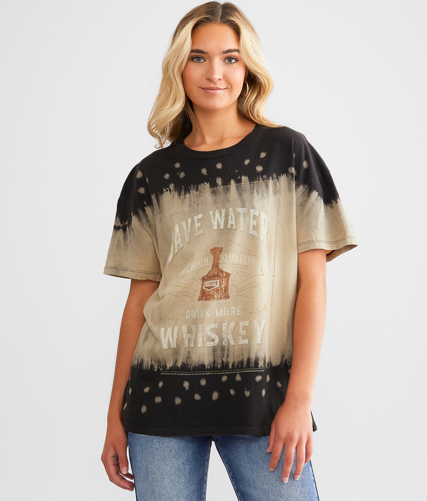 Modish Rebel Save Water Drink Whiskey T-Shirt - Women's T-Shirts in Black