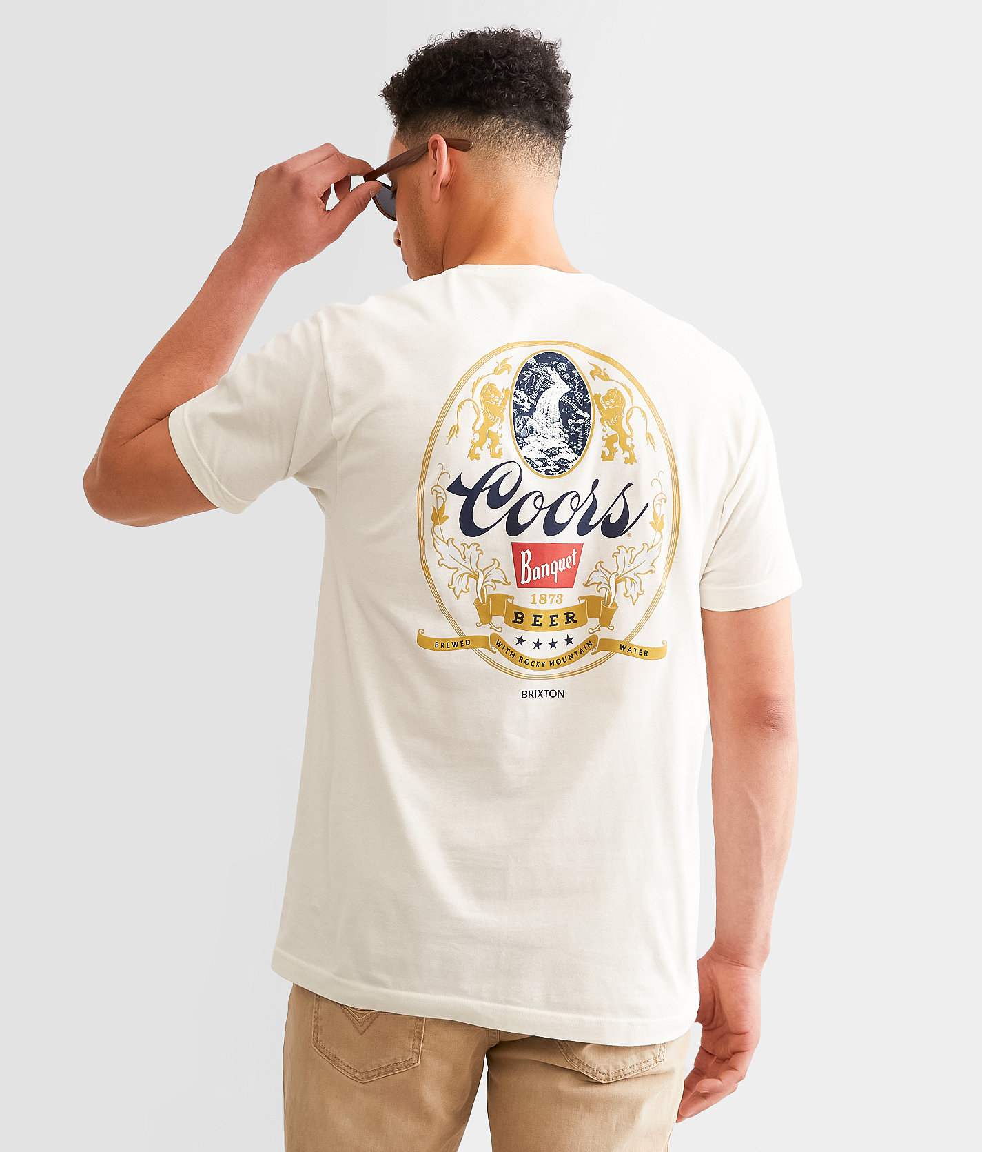Brixton Coors® Banquet Mountain T-Shirt - Men's T-Shirts in Cream
