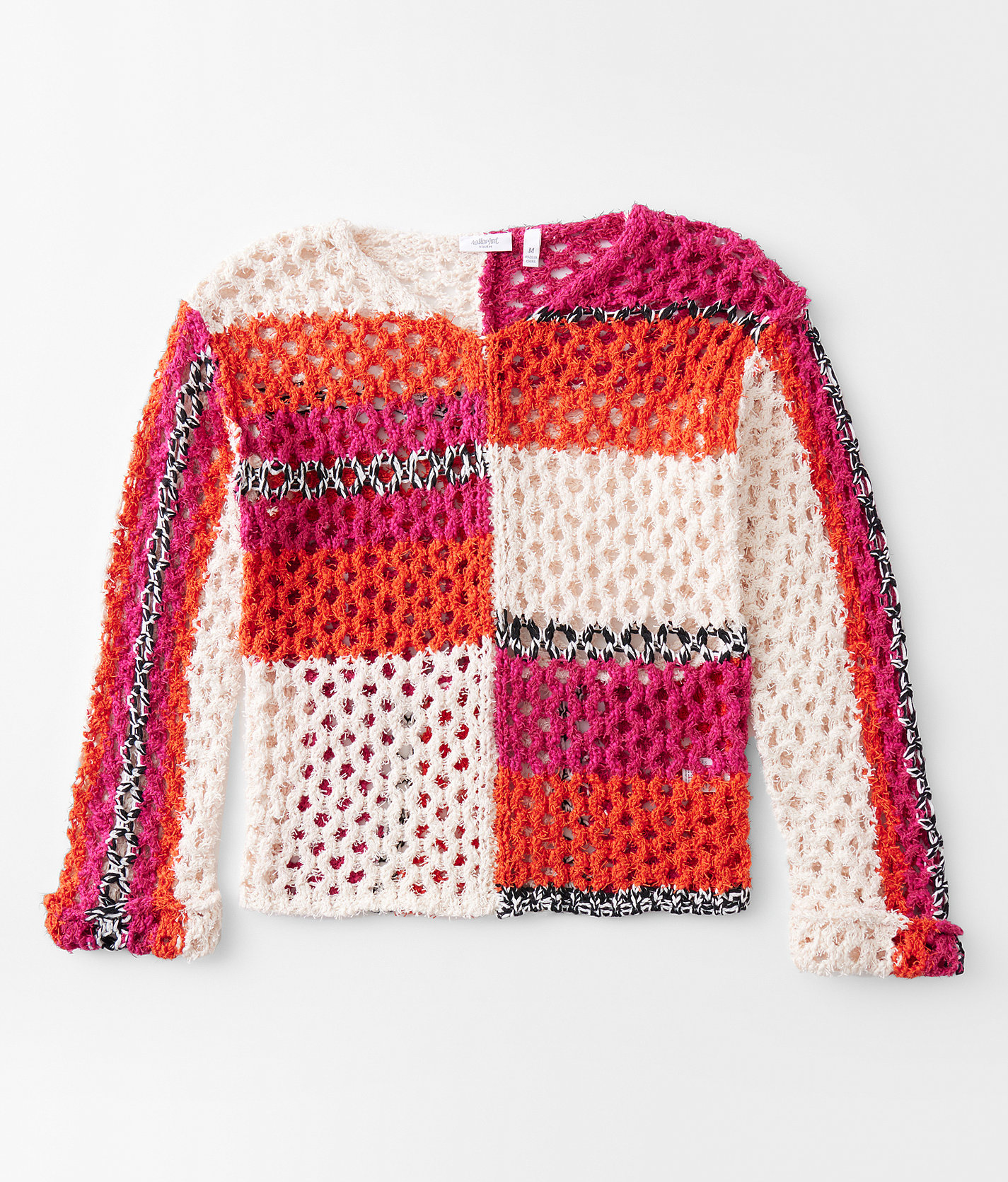 Girls - Willow & Root Color Block Sweater - Girl's Sweaters in Cream Red Multi