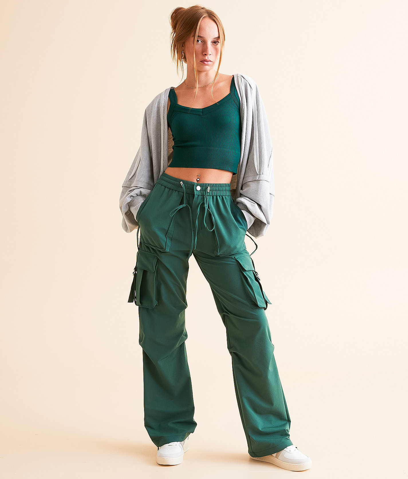 Vibrant M.I.U. Cargo Stretch Pant - Women's Pants in Green