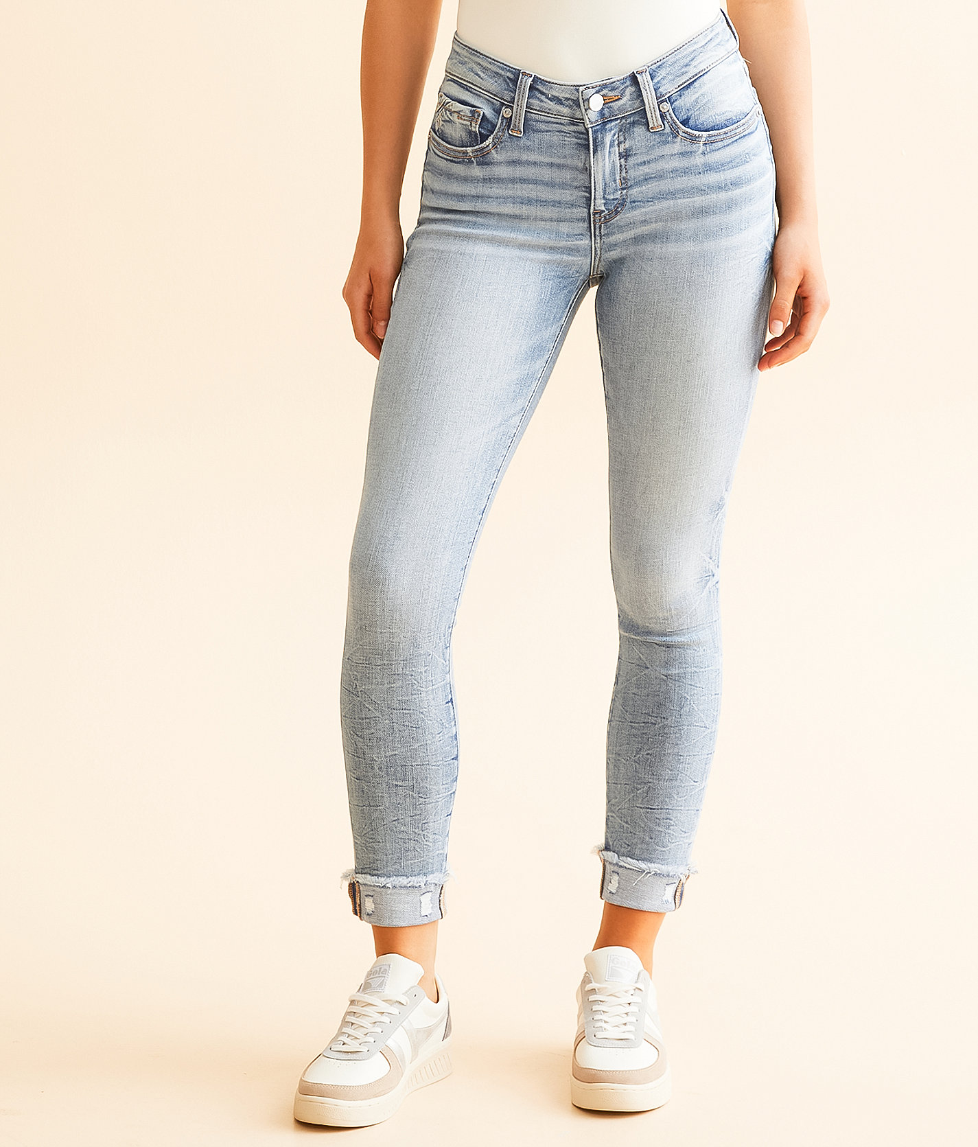 Buckle Black Fit No. 53 Cuffed Ankle Skinny Stretch Jean - Women's Jeans in Ogden 3