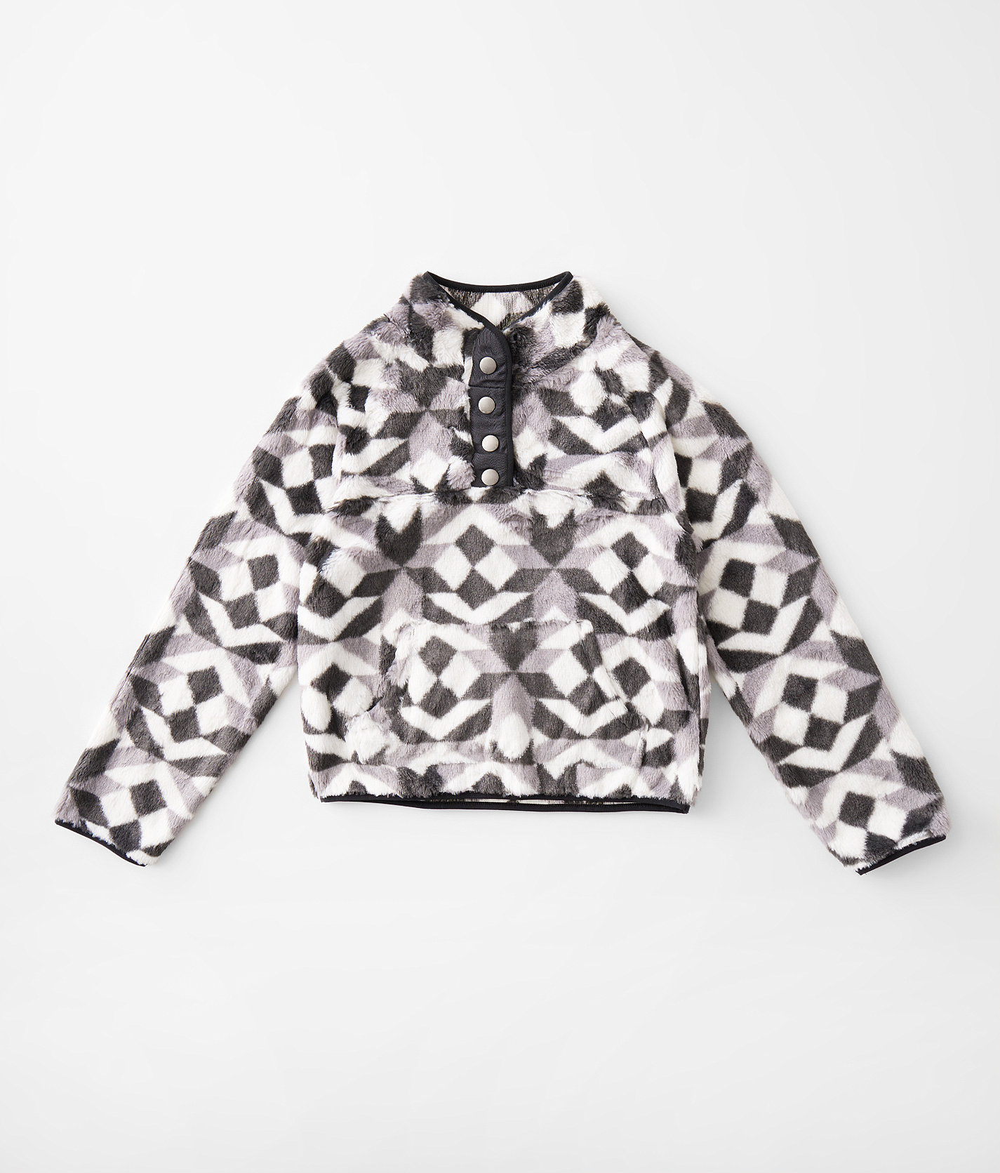 Girls - BKE Wubby Geo Pullover - Girl's Sweatshirts in Chiseled Stone