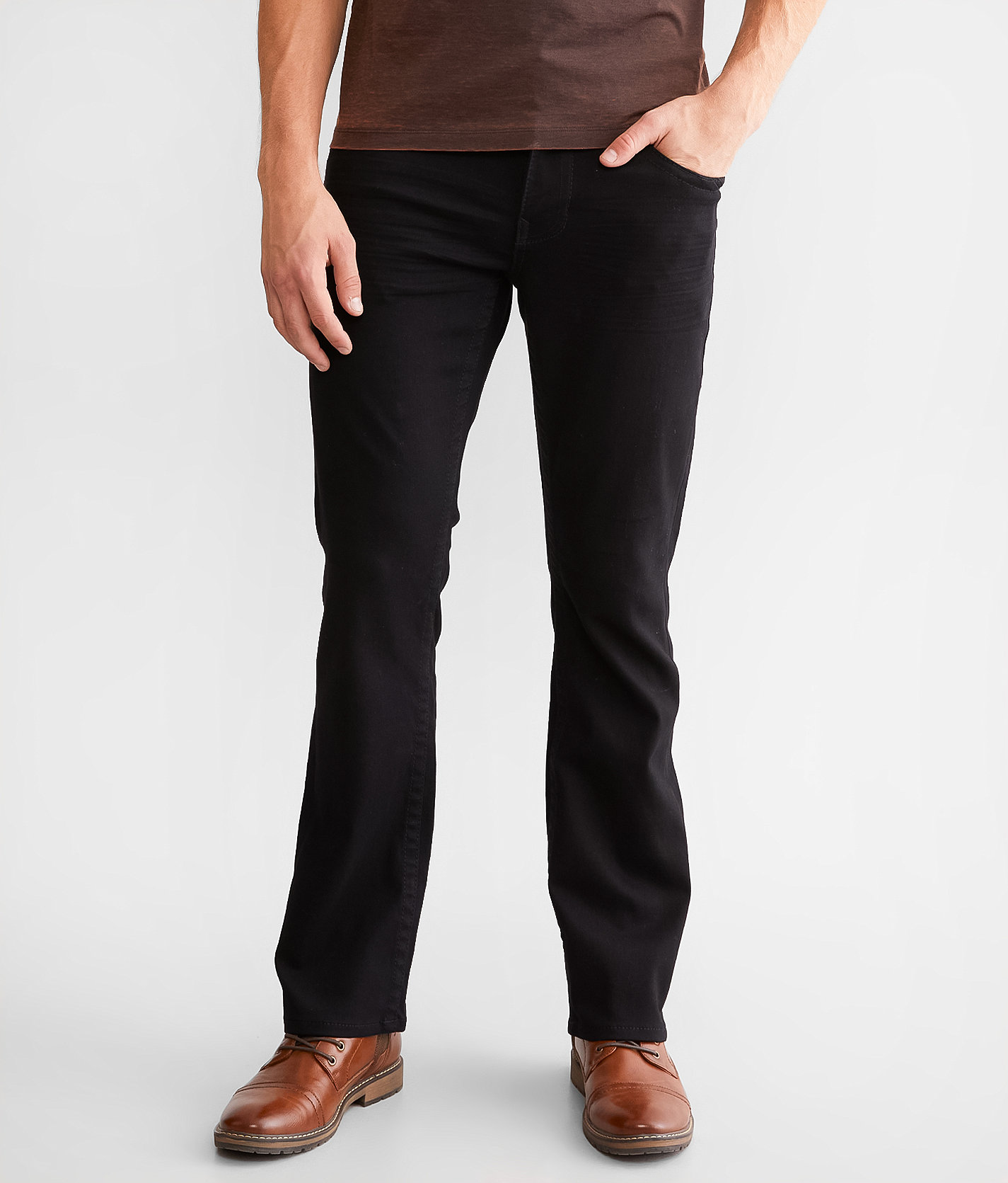 Buckle Black Three Boot Stretch Jean - Men's Jeans in Shire River