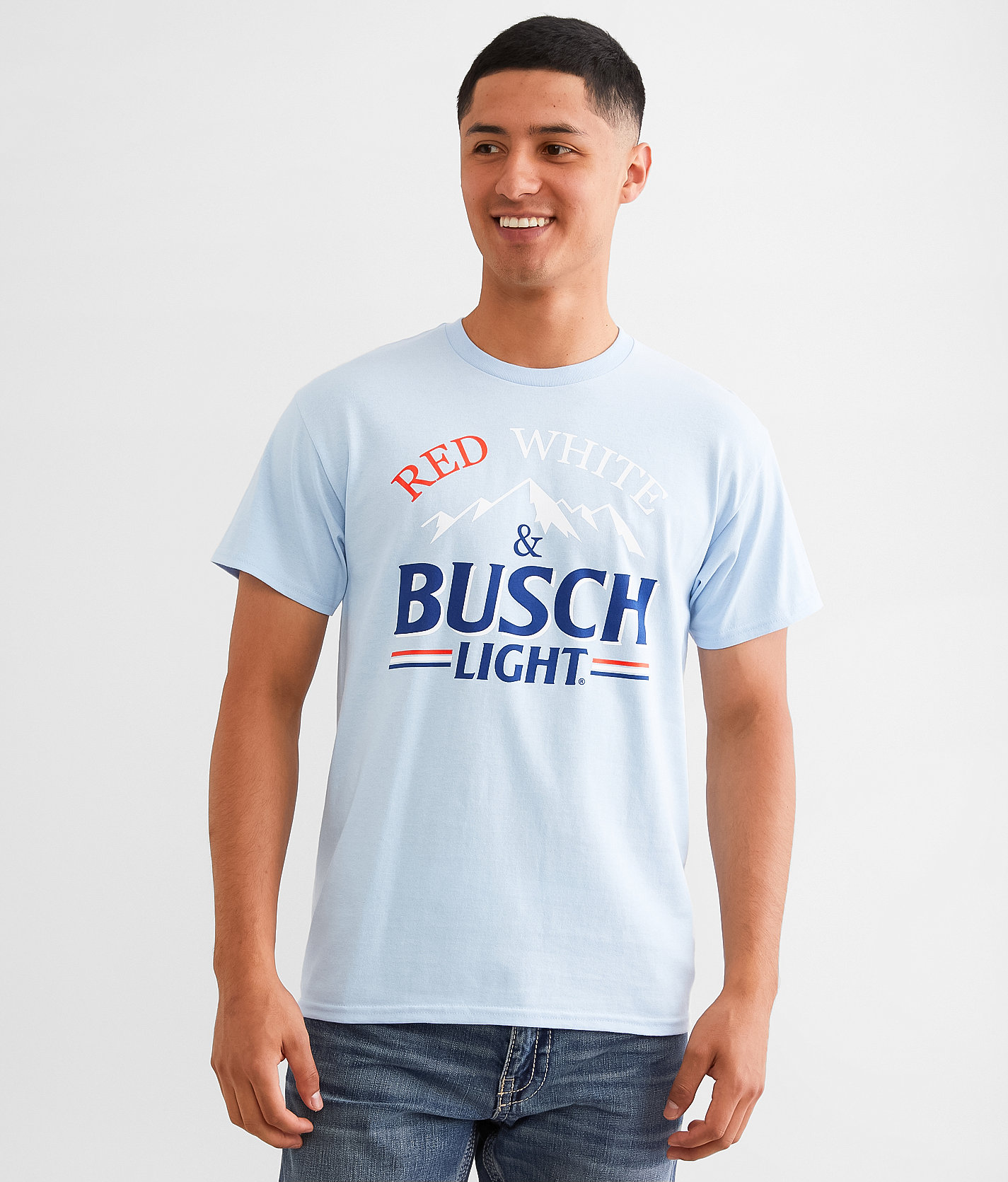 Brew City Red White & Busch Light® T-Shirt - Men's T-Shirts in Light Blue