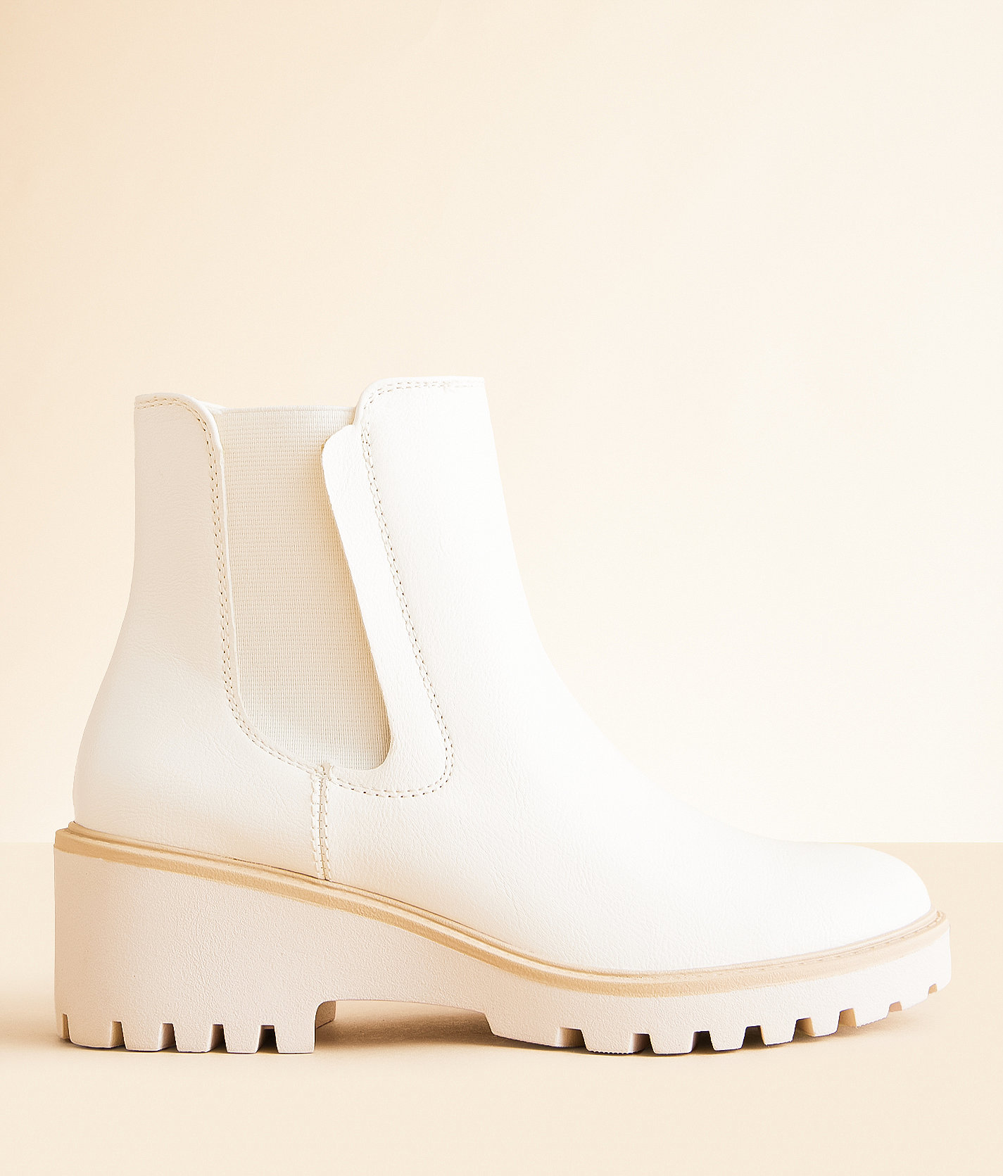 Mia Leilana Chelsea Lug Ankle Boot - Women's Shoes in Bone