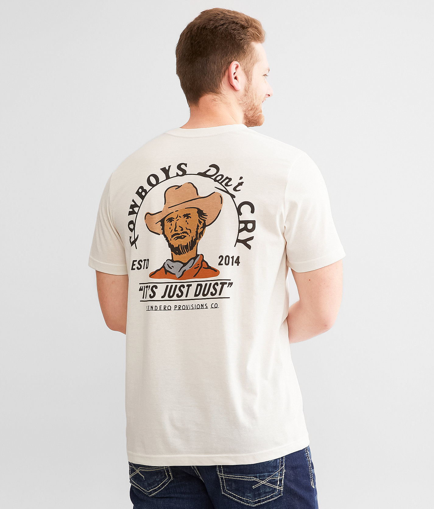 Sendero Provisions Co. Cowboys Don't Cry T-Shirt - Men's T-Shirts in Vintage White