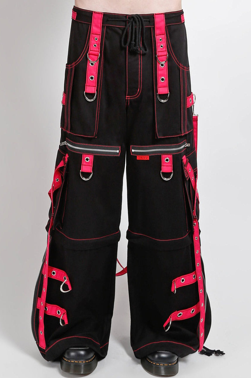 Tripp NYC X-Strap Zip Off Pants [Black/Pink]
