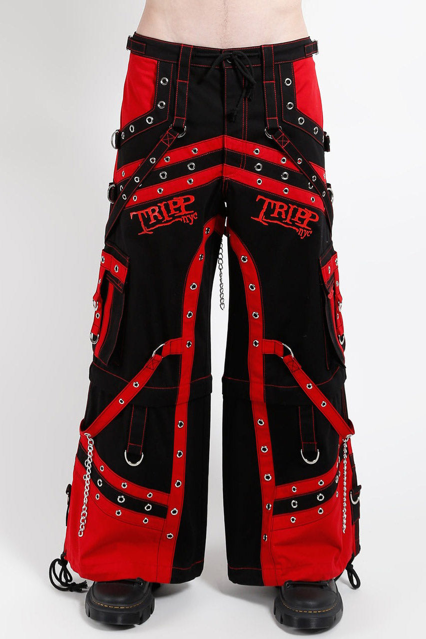 Tripp NYC Off Track Pants [Black/Red]