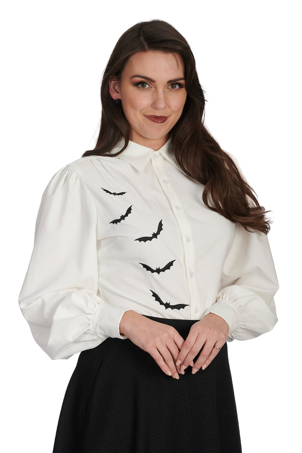 White Night Bat Blouse