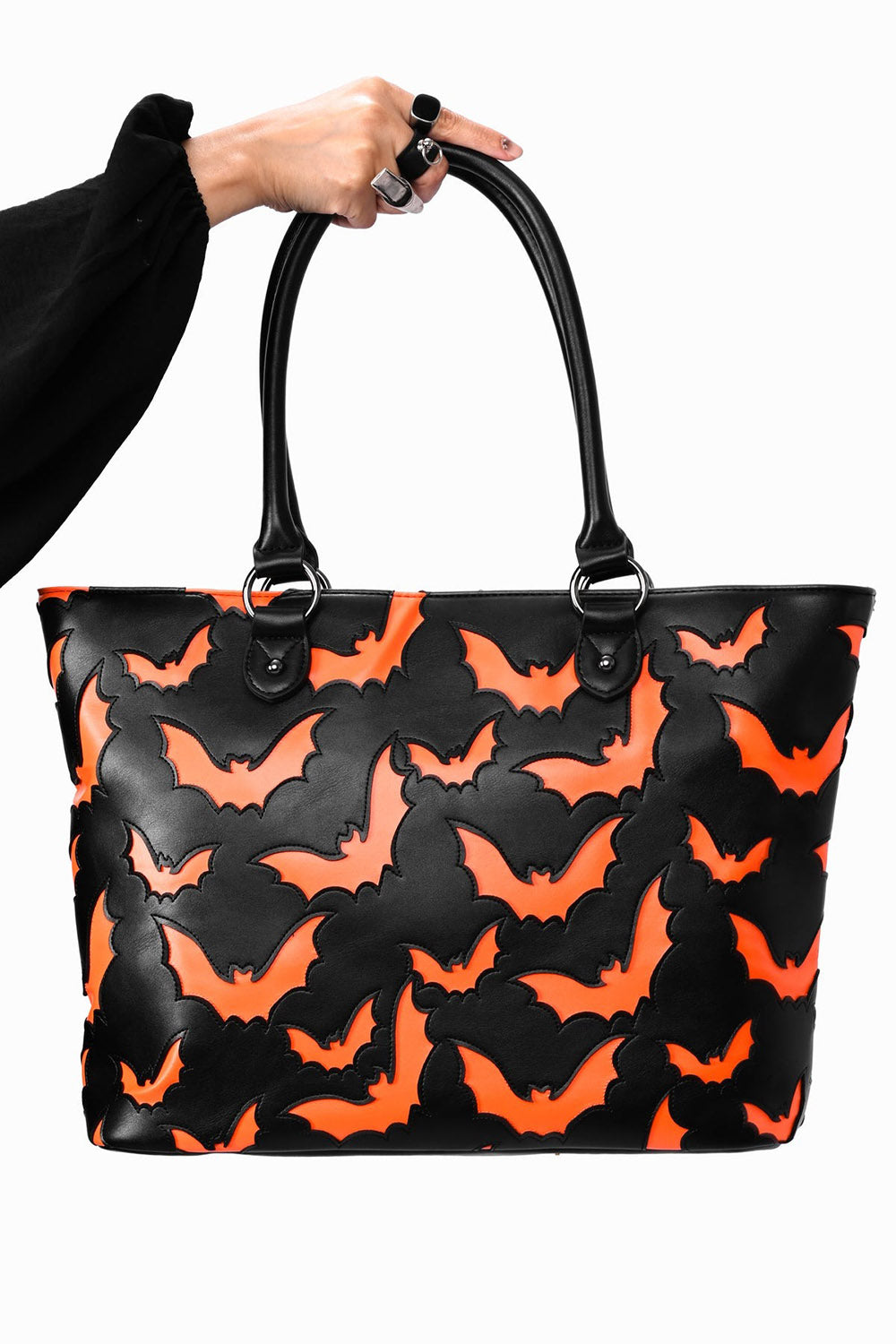 Bat Tote Bag [Black/Orange]