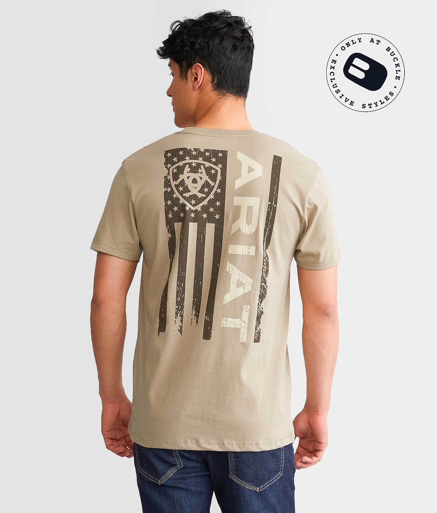 Ariat Founding Flag T-Shirt - Men's T-Shirts in Winter Twig