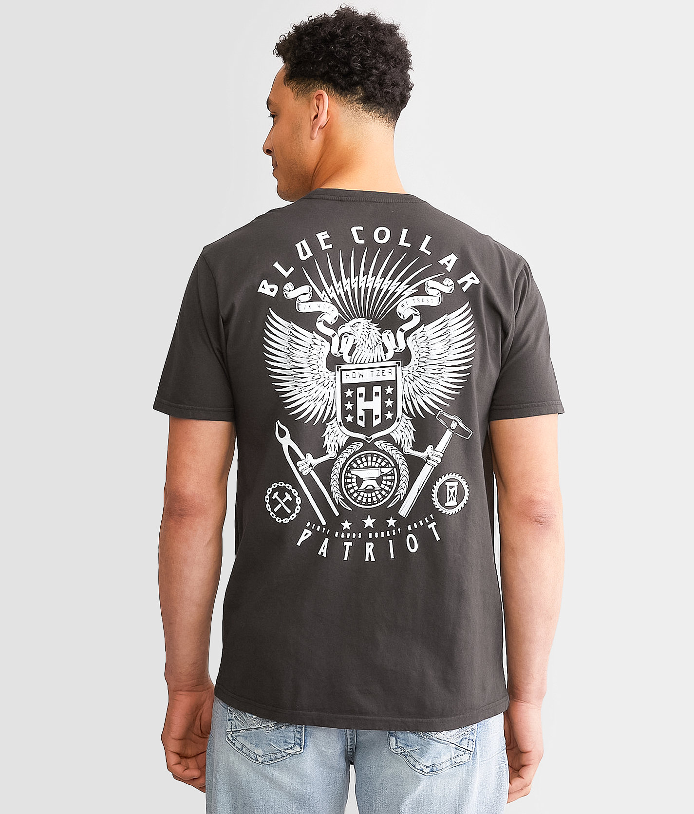 Howitzer Stand Strong T-Shirt - Men's T-Shirts in Vintage Black