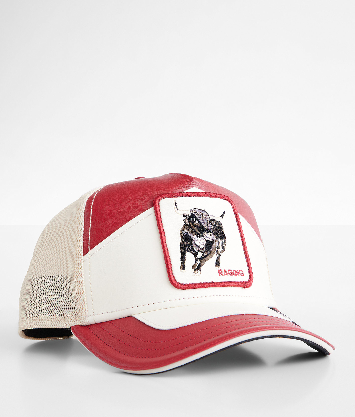 Goorin Bros. Moto Raging Leather Trucker Hat - Men's Hats in Red