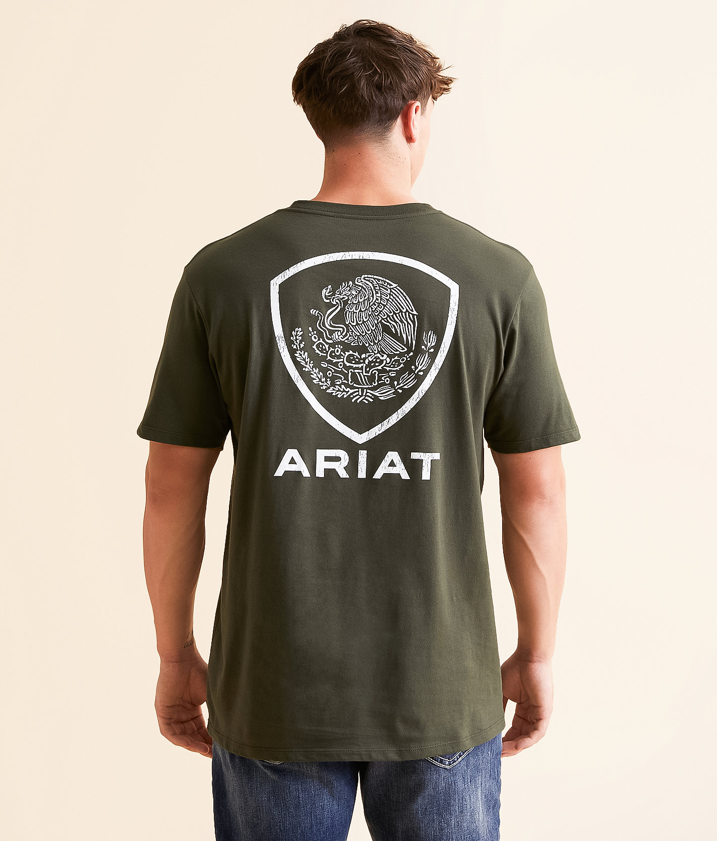 Ariat Tenochtitlan Shield T-Shirt - Men's T-Shirts in Forest Night