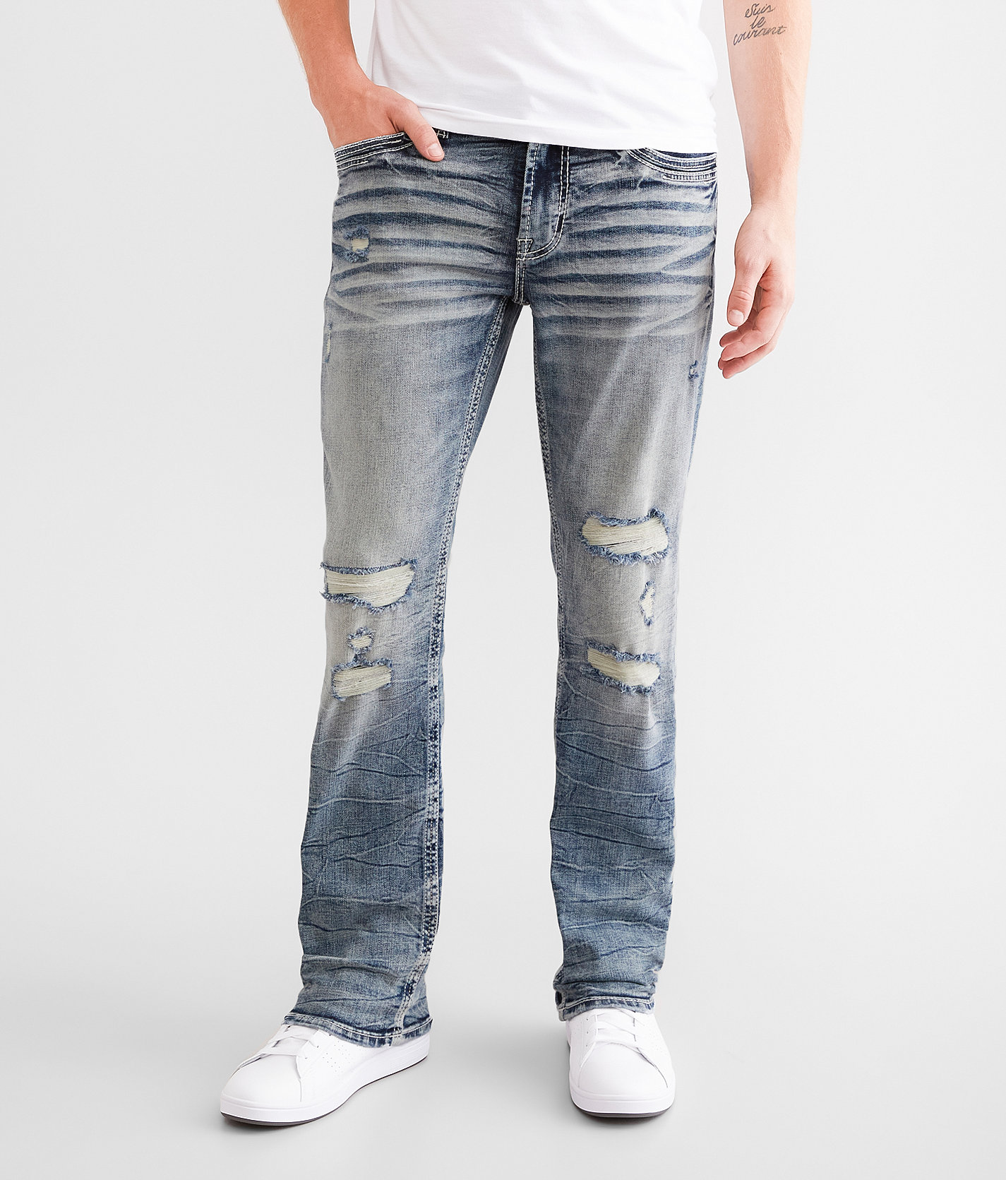 Salvage Mayhem Straight Stretch Jean - Men's Jeans in Slying Start