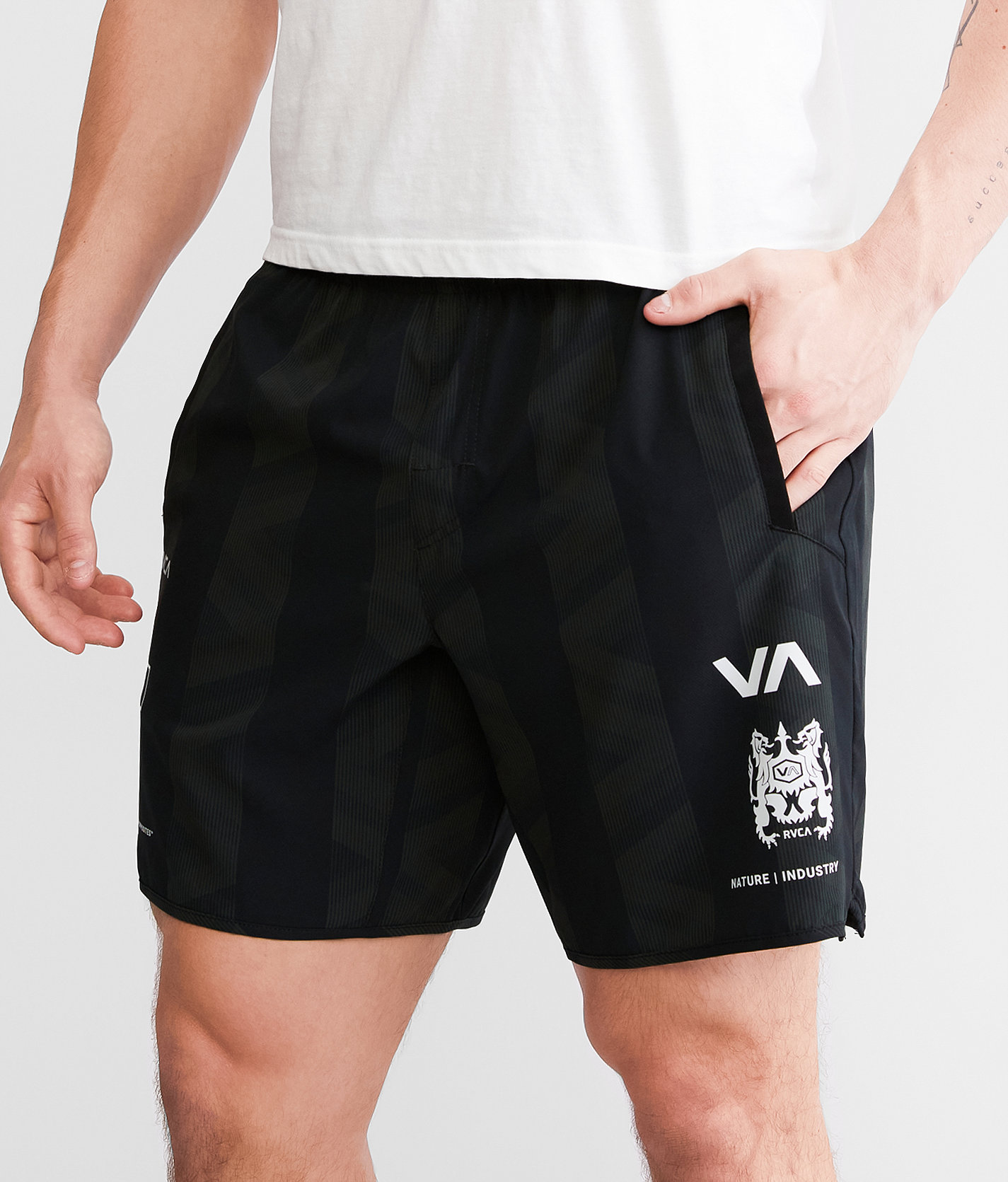 RVCA Yogger Stretch Short - Men's Shorts in RVCA Blur Stripe